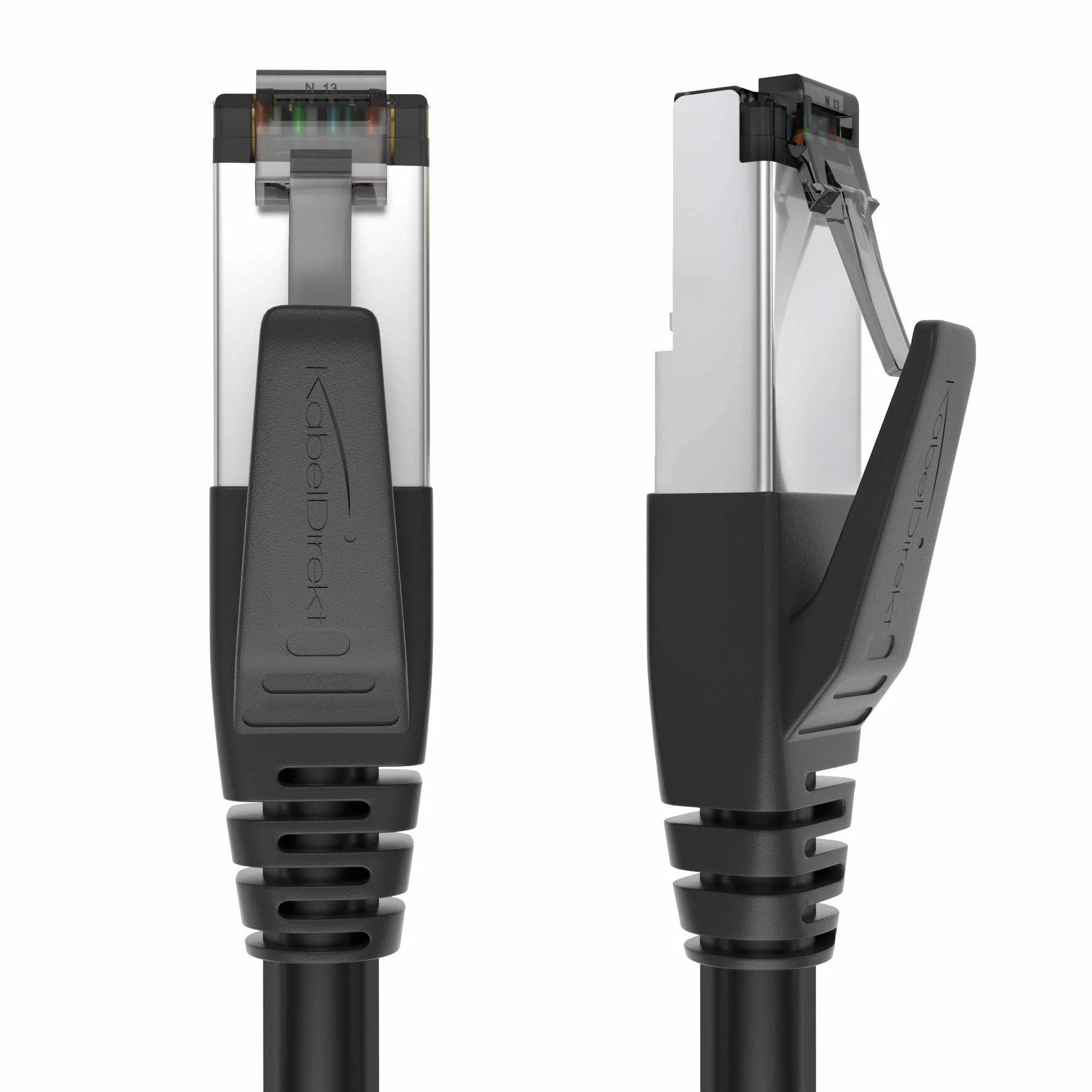 KabelDirekt – Kabel CAT8 Ethernet – 1 m – Kabel sieciowy z odporną na uszkodzenia konstrukcją i błyskawiczną prędkością transmisji 40Gbps (CAT8.1, idealny do Gaming/PS5/Xbox/Switch, RJ45, czarny)