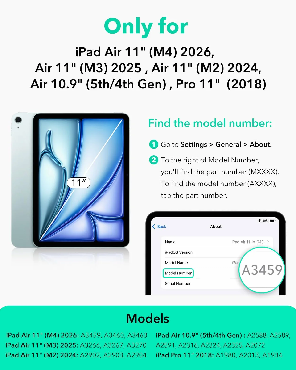 ESR Magnetyczne Etui na iPad Air 4 2020 10,1 cala Czarny