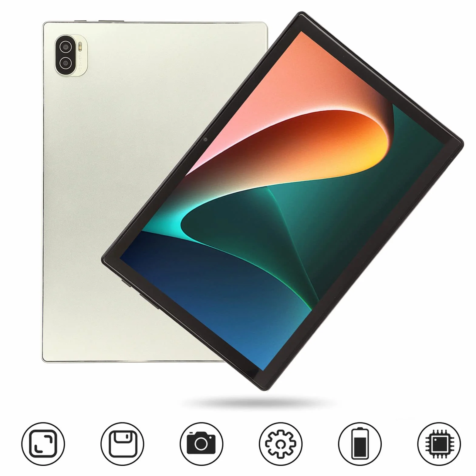 10,1-calowy tablet dla dzieci, 256 GB obsługuje sieć 4G, 5G Wi-Fi i Dual SIM Dual Standby Tablet dla malucha, 6 GB RAM 256 GB ROM, 1200X1920 i podwójny głośnik dla dzieci i osób starszych do (Green)