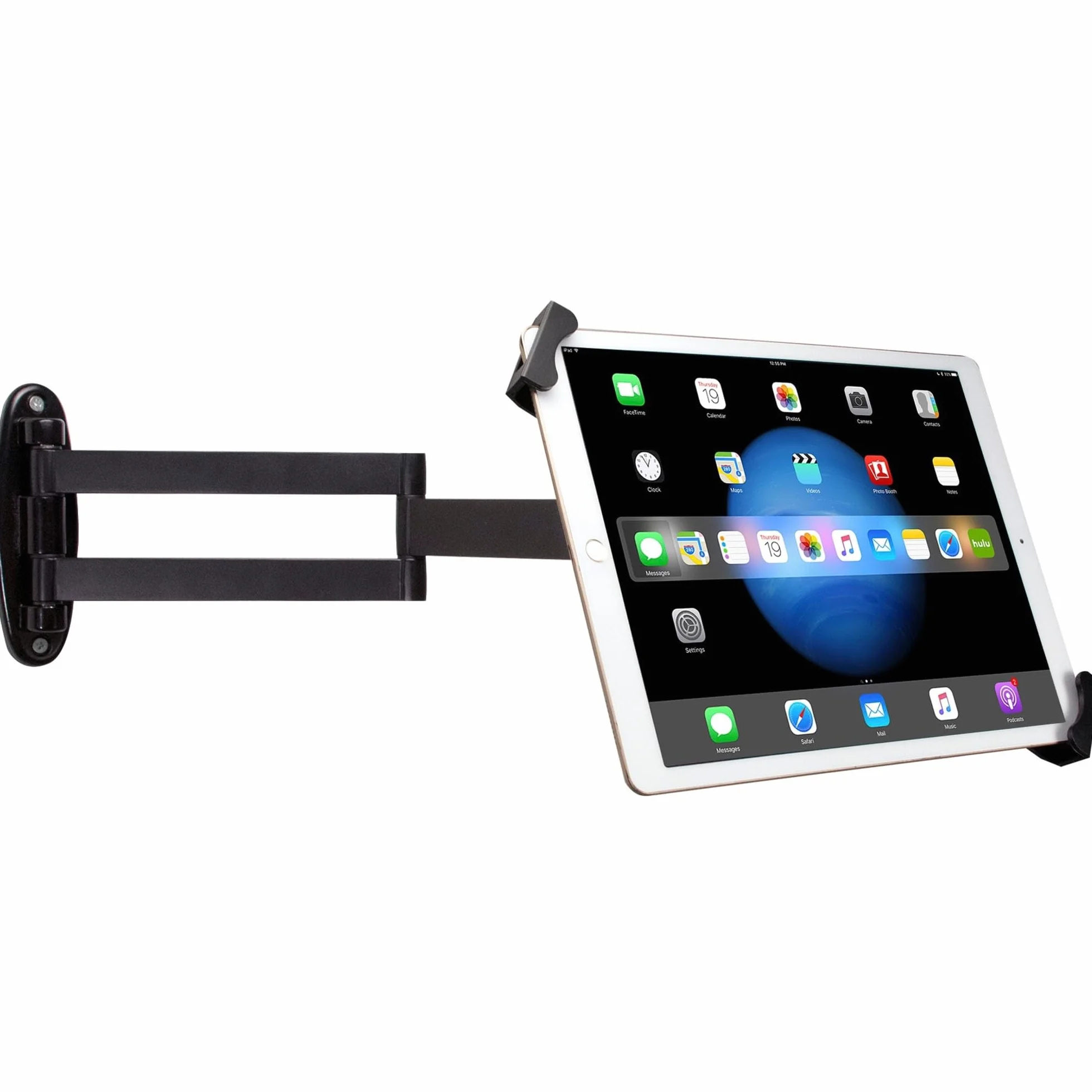Bezpieczny uchwyt ścienny – CTA uchwyt na tablet z ramieniem przegubowym z obrotem o 360 stopni do iPada 10. generacji 27.7 cm - iPad 7., 8., 9. generacji, 25.9 cm, iPad Pro 32.8 cm i 17.8-33.0 cm,