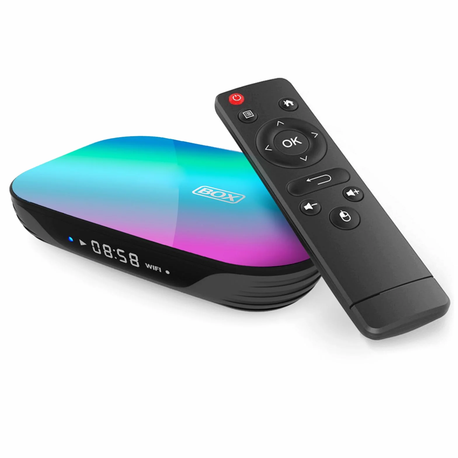 XUMIUZIY TV Box 8K, 4 GB DDR3, 32 GB EMMC, Czterordzeniowy Procesor S905X3, Podwójne WiFi 2.4G 5G, Gigabit Ethernet, USB 3.0, Wyjście AV do Domu (4+128G)