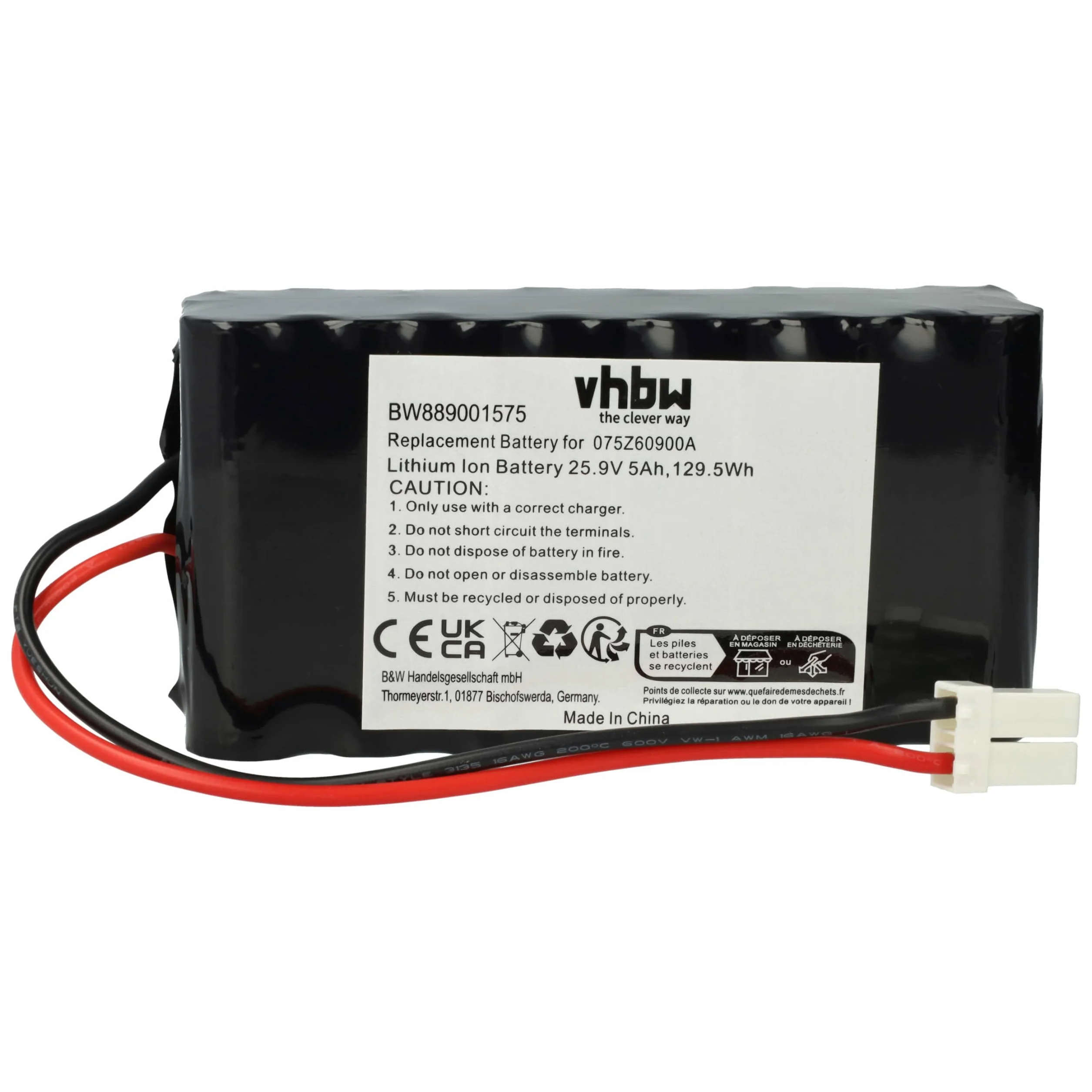 vhbw Akumulator zamienny do kosiarki 5000 mAh 25,9 V litowo-jonowy 050Z38600A 075Z60900A