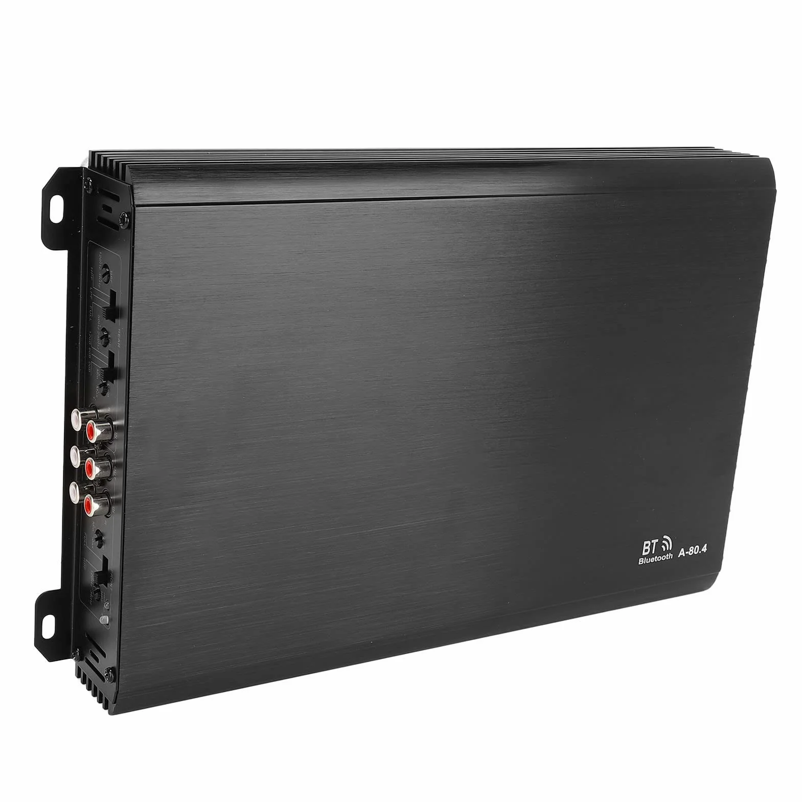 Wzmacniacz Samochodowy 4-kanałowy, Klasa AB, Potężny Wzmacniacz Stereo Audio do Uniwersalnego Nagłośnienia Samochodowego, Metal, 1 Jednostka