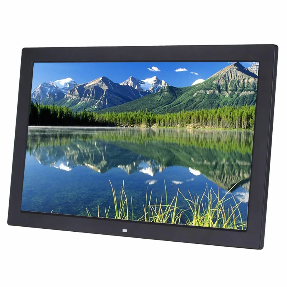 Ramka na zdjęcia 47 cm, elektroniczny album fotograficzny o wysokiej rozdzielczości, odtwarzacz reklamowy o wysokiej rozdzielczości, odtwarzacz wideo (kolor czarny)