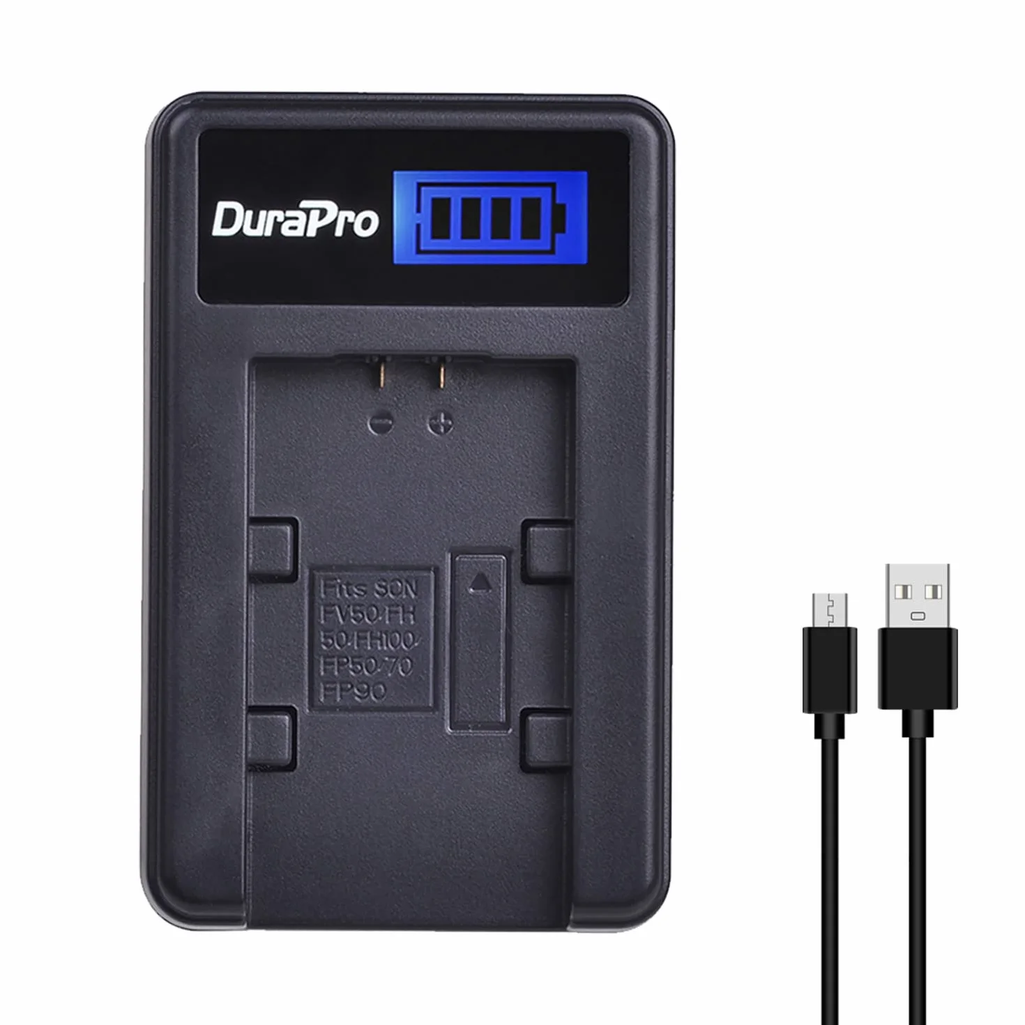 DuraPro 2 x akumulator NP-FH5 NP FH5 + ładowarka USB LCD do Sony NP-FH3, NP-FH4, NP-FH5, NP-FH6, NP-FH7, NP-FH1; Seria H; Sony DCR-SR32, DCR-SR33, DCR-SR35, DCR-SR36, DCR-SR-SR36, DCR-SR-SR-SR36