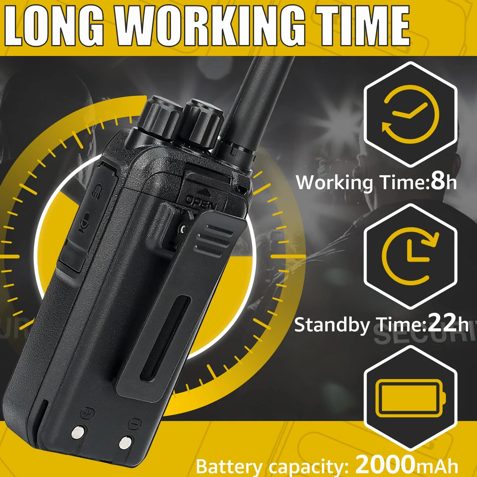 Retevis RT40 Walkie Talkie, PMR446 Bezlicencyjny ręczny radiotelefon, 48 kanałów DMR Digital Analog Ham Radio, 2000mAh Profesjonalny przenośny krótkofalówka dla bezpieczeństwa, szkoła (2 szt.)