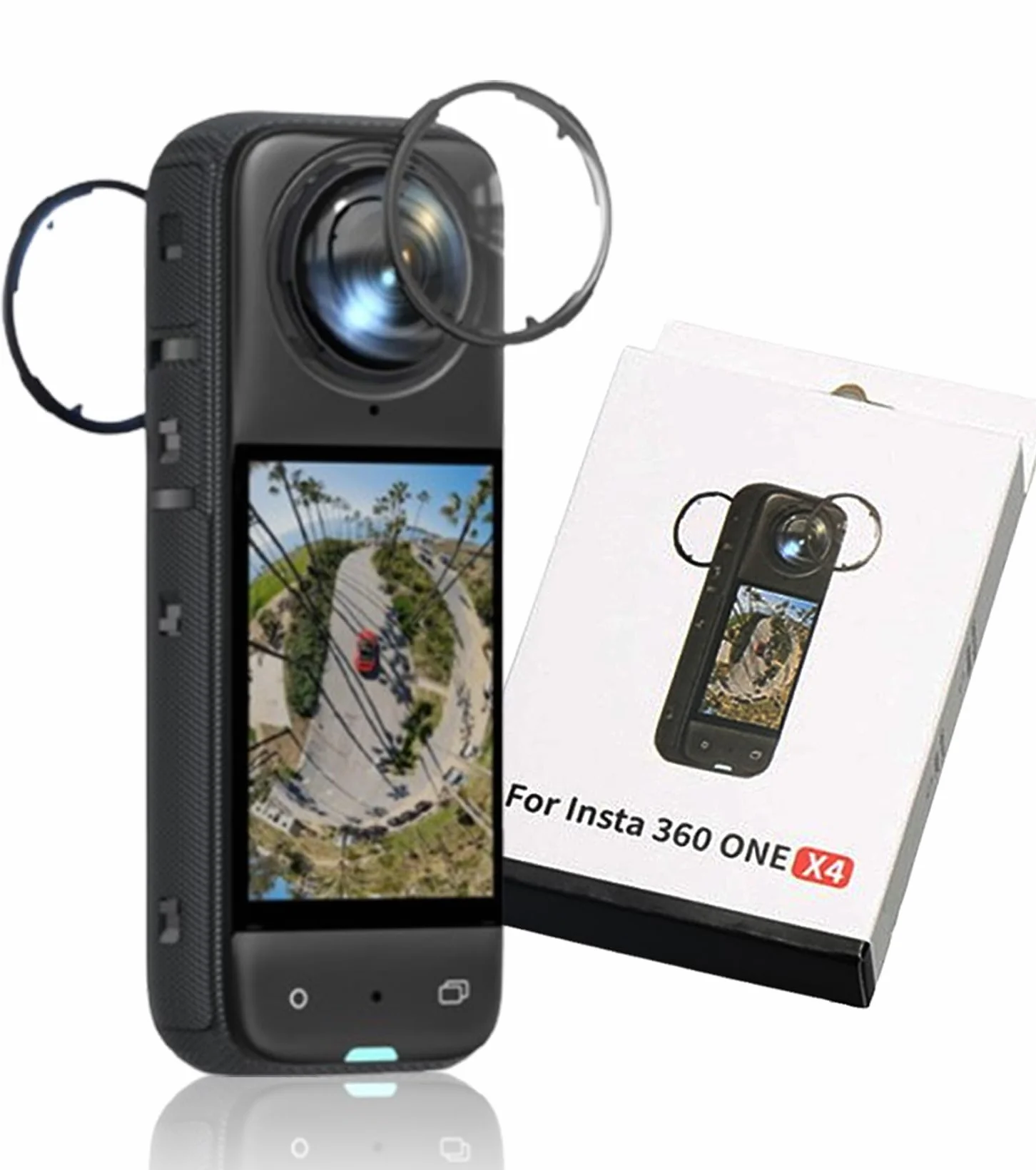Osłona obiektywu kompatybilna z Insta360 X4 – Odporna na zarysowania ochrona HD – Akcesorium do kamery 360