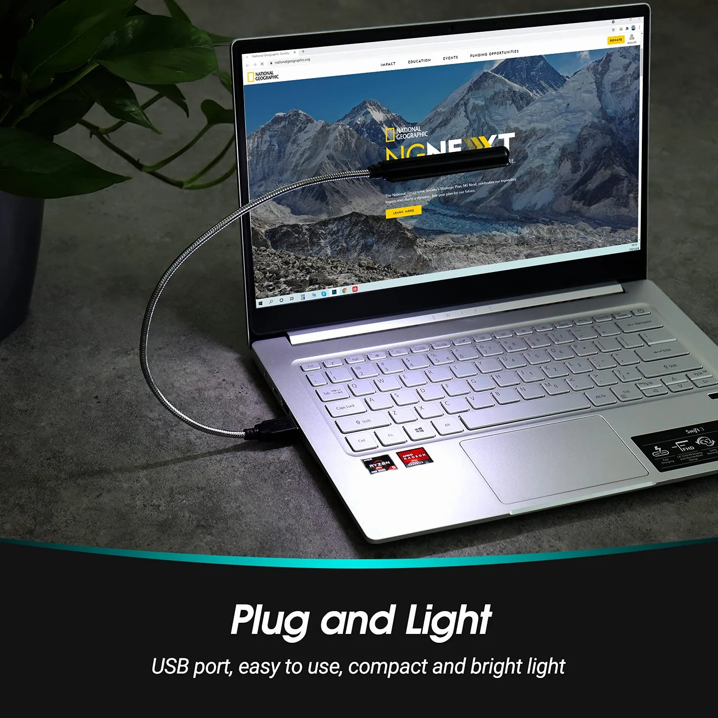 Daffodil ULT05 Lampka USB do czytania i pisania czarna