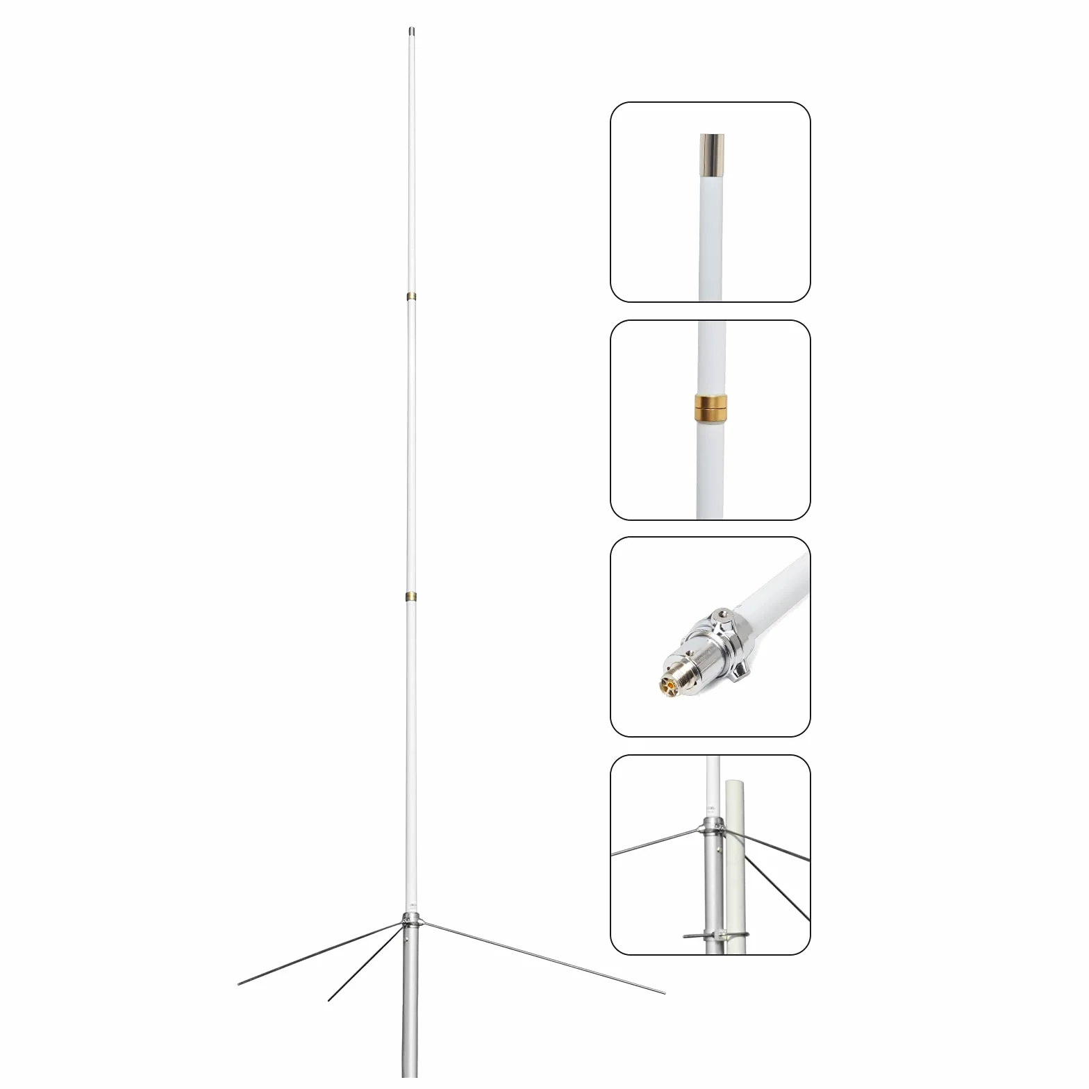 HYS Antena VHF UHF 86-calowa antena stacji bazowej o wysokim wzmocnieniu ze złączem SL16 do nadajnika-odbiornika dwukierunkowego radia i wzmacniacza