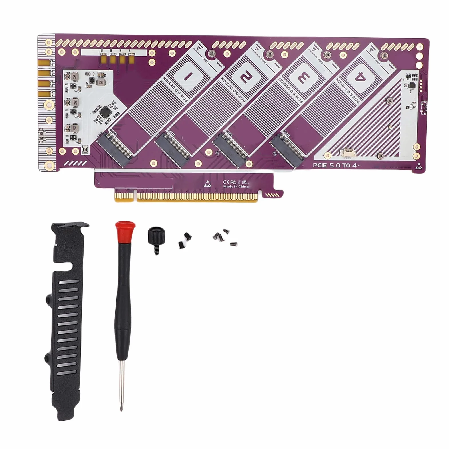 Annadue Karta Adaptera NVMe PCIe, prędkość Transferu do 512 Gb/s, grubość Warstwy Złota 15 μ, Odpowiednia do zadań Wymagających Dużej Ilości Zasobów, dla 8 Osób i Później