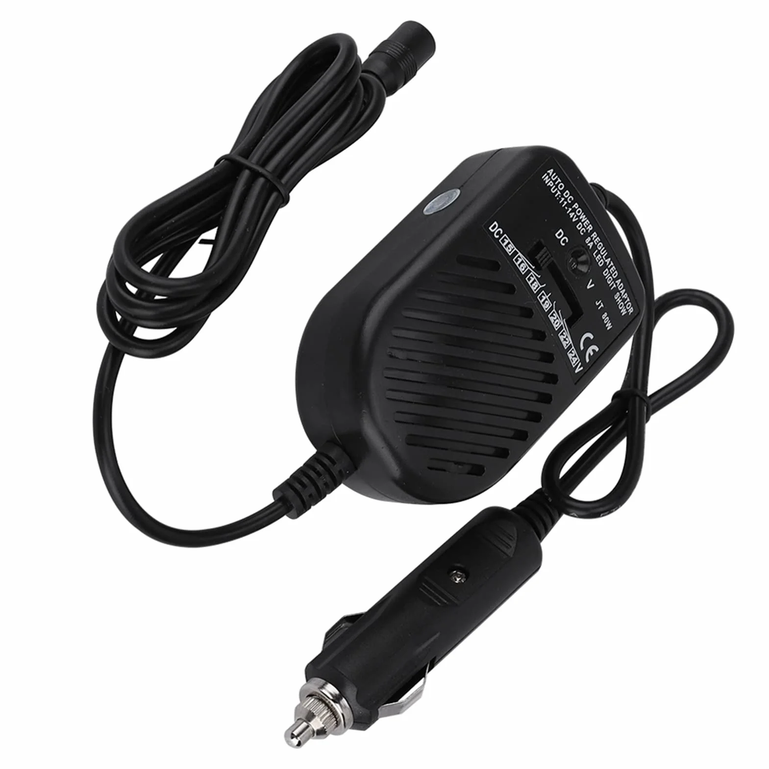 Samochodowy adapter ładowarki do laptopa, 80 W DC ładowarka samochodowa 15 V 16 V 18 V 19 V 20 V 22 V 24 V DC zasilacz do laptopa notebooka