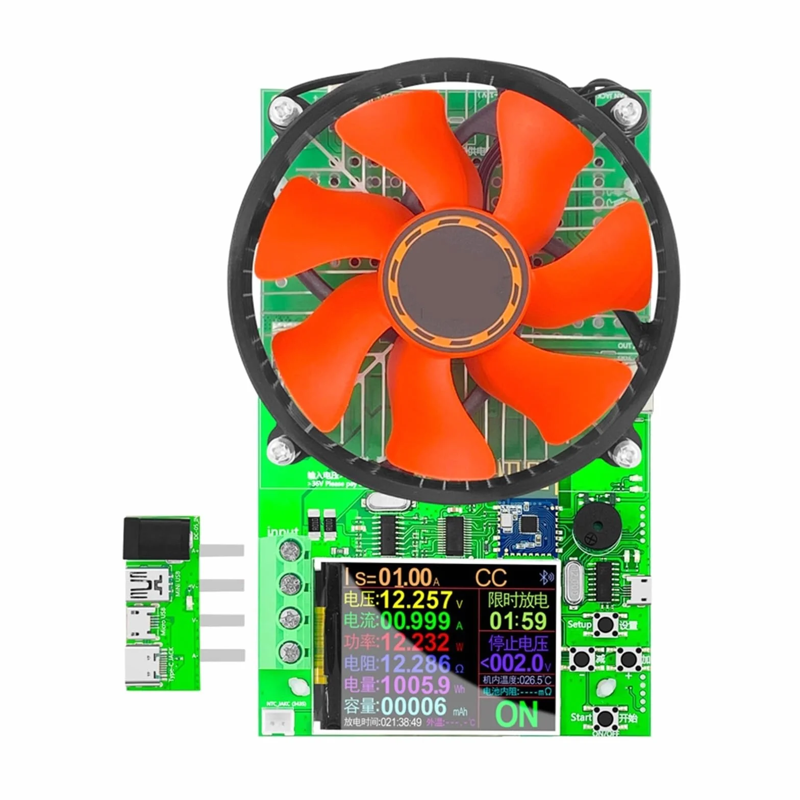 DL24/P 150W/180W 2.4" DC USB Tester Electronic Load 18650 Car Battery Capacity Monitor Discharge Charge Power Meter(150W)