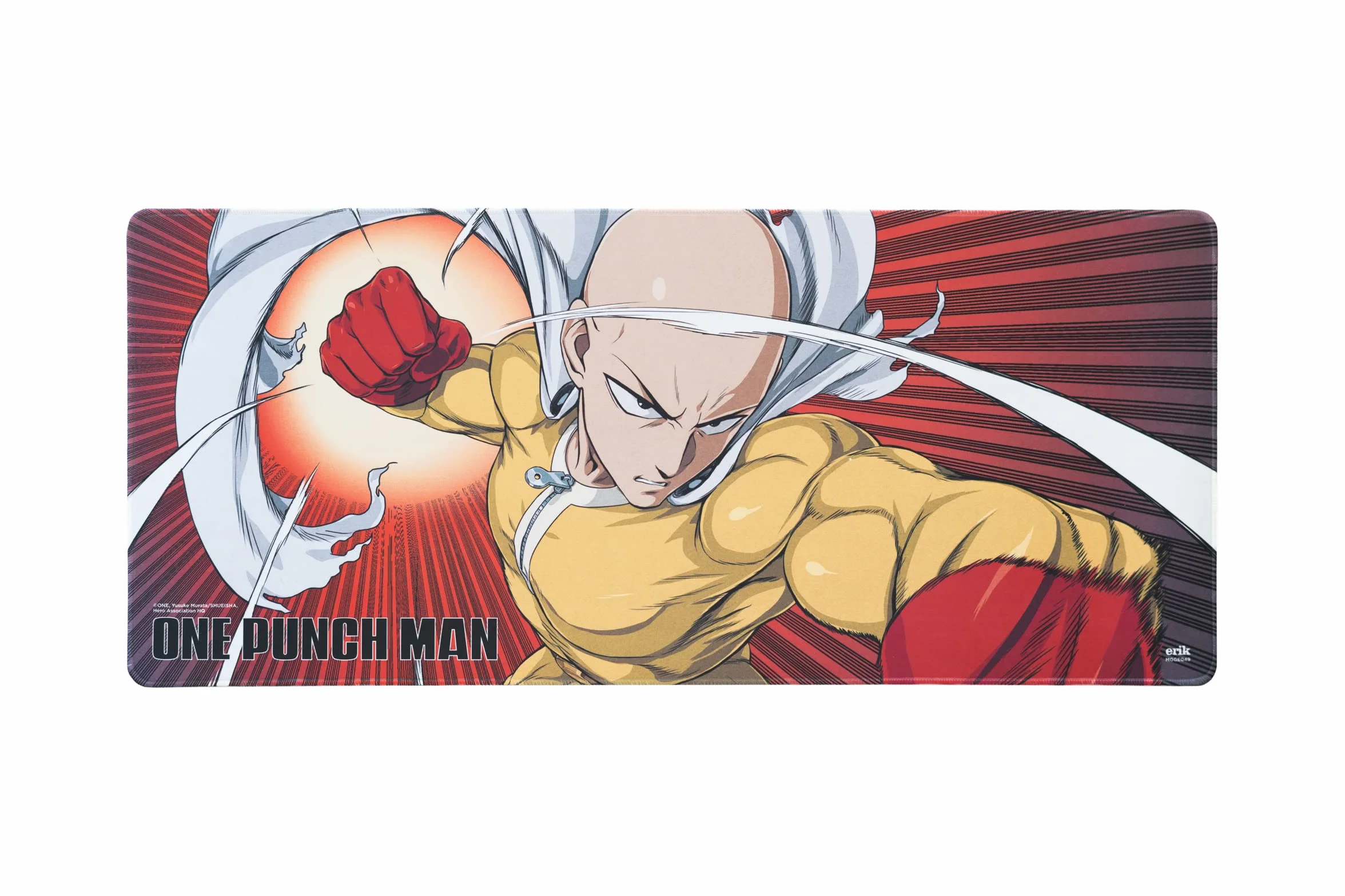Grupo Erik: Podkładka pod mysz One Punch Man Saitama | Podkładka pod mysz XXL, antypoślizgowa podstawa, 100% wodoodporna i jakość wykończenia | Duża podkładka pod mysz 80 x 35 cm