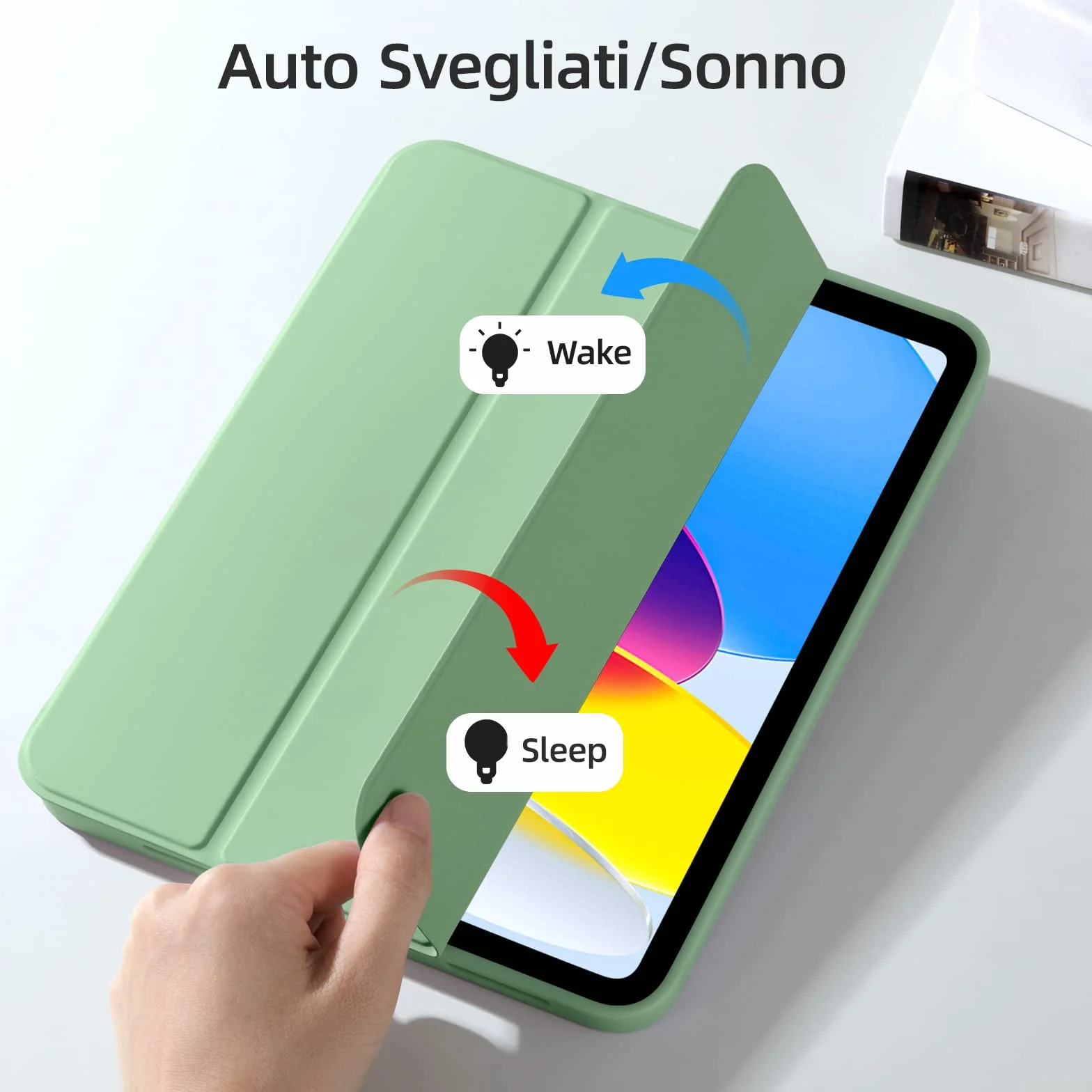 Etui kompatybilne z iPad A16 11/10 generacji 2025/2022 10,9/11 cali, TPU, odporna na wstrząsy, uchwyt na rysik, automatyczne włączanie