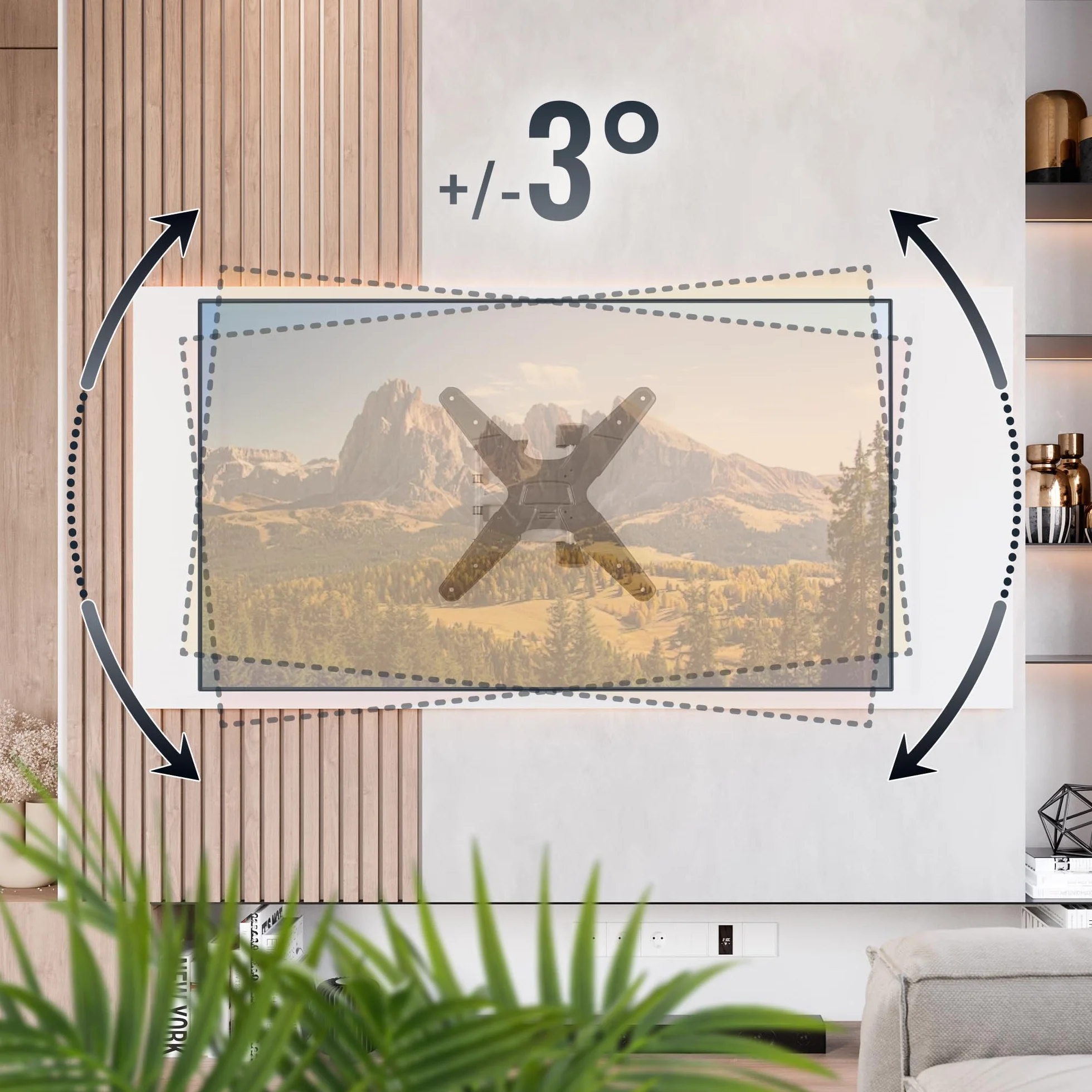 RICOO Uchwyt ścienny do telewizora, wychylny, do 32-55 cali, uniwersalny uchwyt TV S3244, uchwyt na telewizor na ścianę, uchwyt ścienny do telewizora 55 cali, do 30 kg, maks. VESA 400 x 400 mm