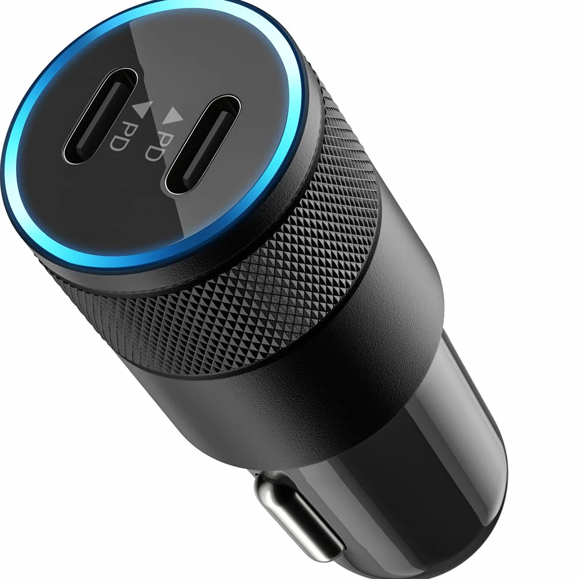 MMOBIEL Ładowarka Samochodowa Dual USB-C - 40W 2-portowa Zapalniczka do Papierosów Adapter - Samochodowa ładowarka do Telefonu z Funkcją Power Delivery 3.0 - Czarny