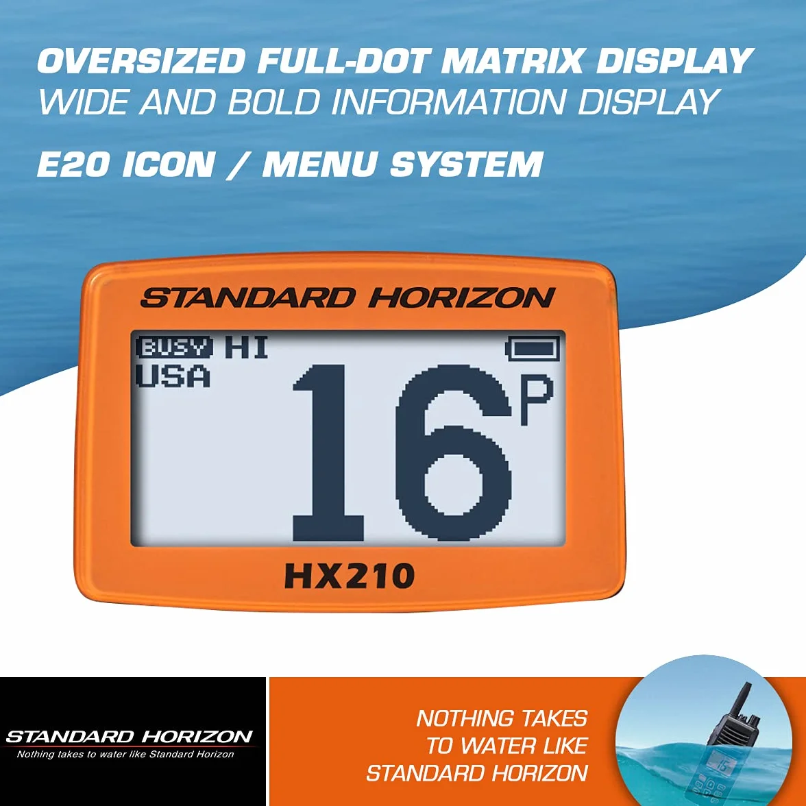 Standard Horizon HX210 Ręczne radio VHF, czarne