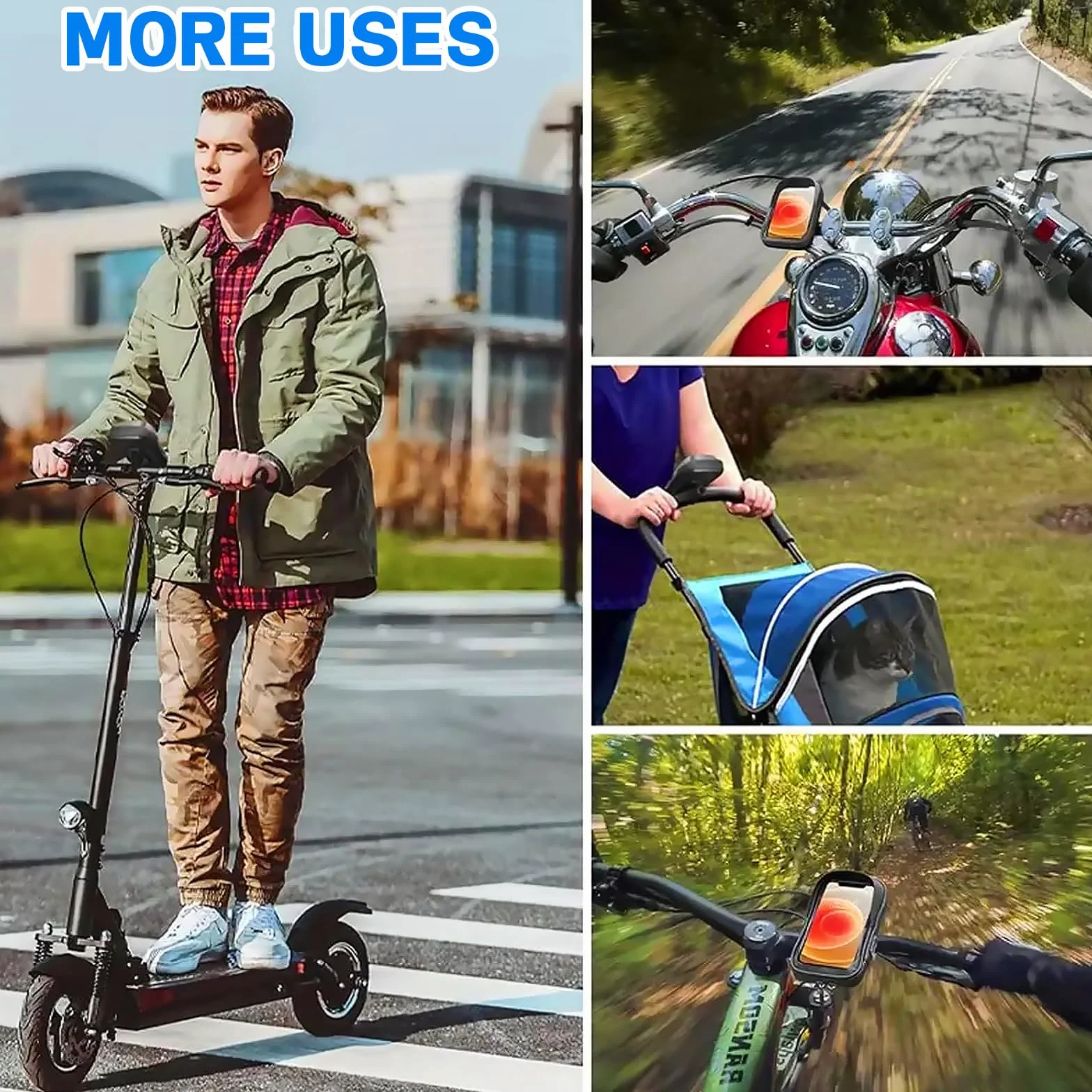 Rowerowy uchwyt na telefon komórkowy, wodoodporna torba na telefon rowerowy | Uchwyt Movils Moto 360° Obrót Torba Rowerowa Wodoodporna i Okno Z Pokrywą Do Smartfonów 4.7-7.0"