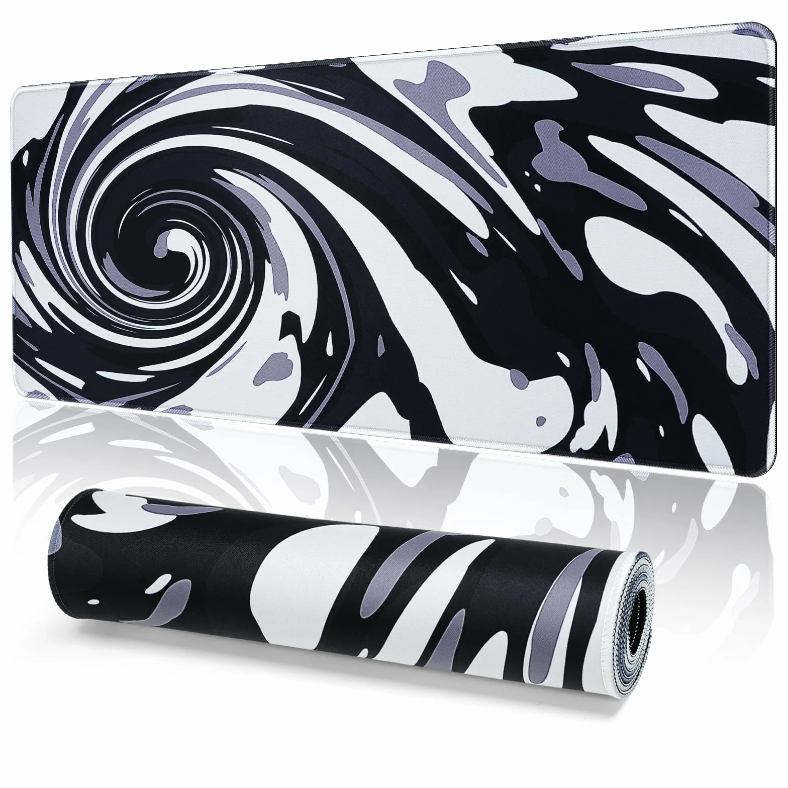 EFISH Podkładka pod mysz XXL Speed Gaming XXL 800 x 300 mm, duża szyta podkładka pod mysz, wodoodporna i antypoślizgowa, do PC, MacBooka, laptopa - poprawia precyzję i szybkość (mauspad A12)