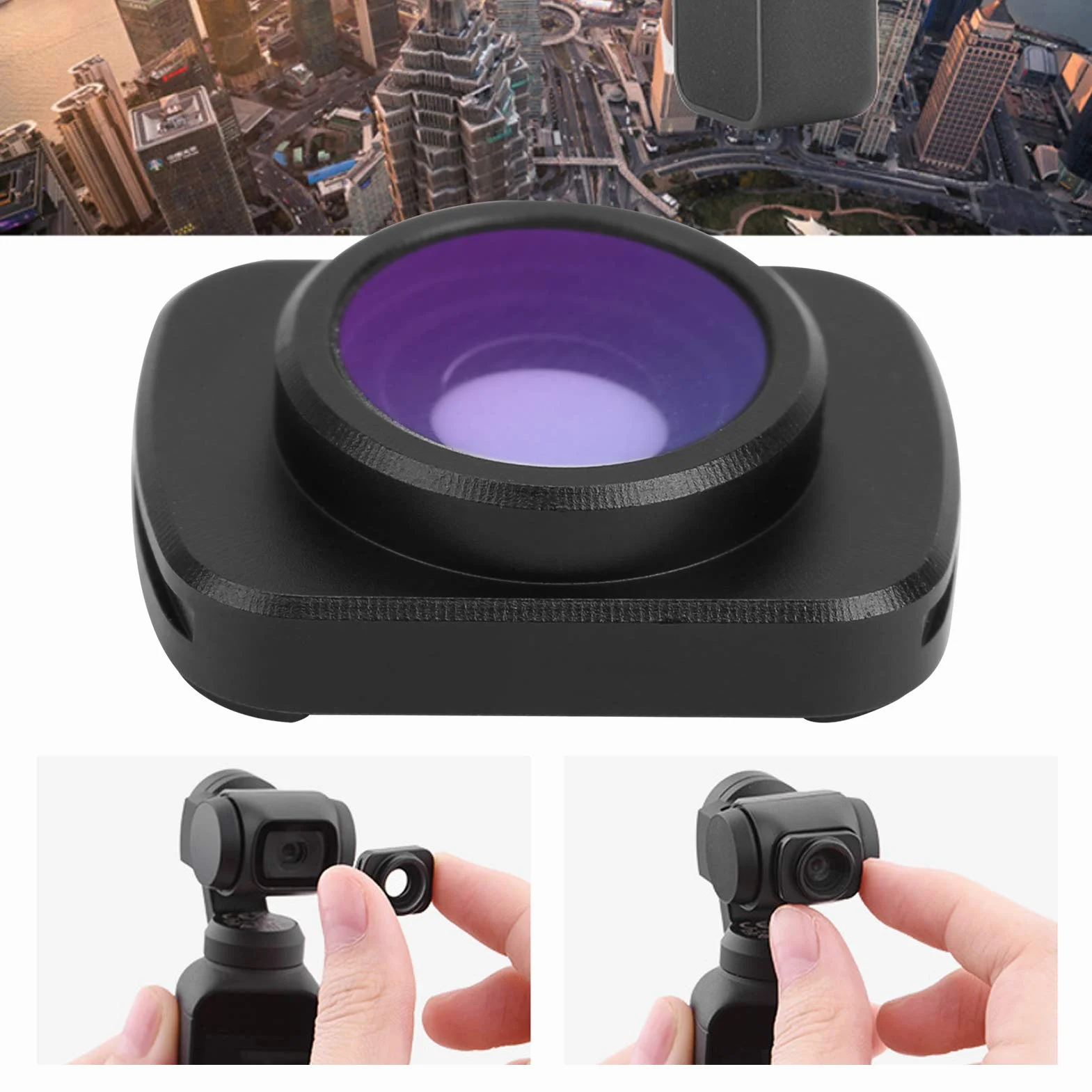 Obiektyw szerokokątny do OSMO Pocket 2, ręczny gimbal obiektyw optyczny ze szkła, magnetyczny obiektyw anamorficzny do OSMO Pocket 2