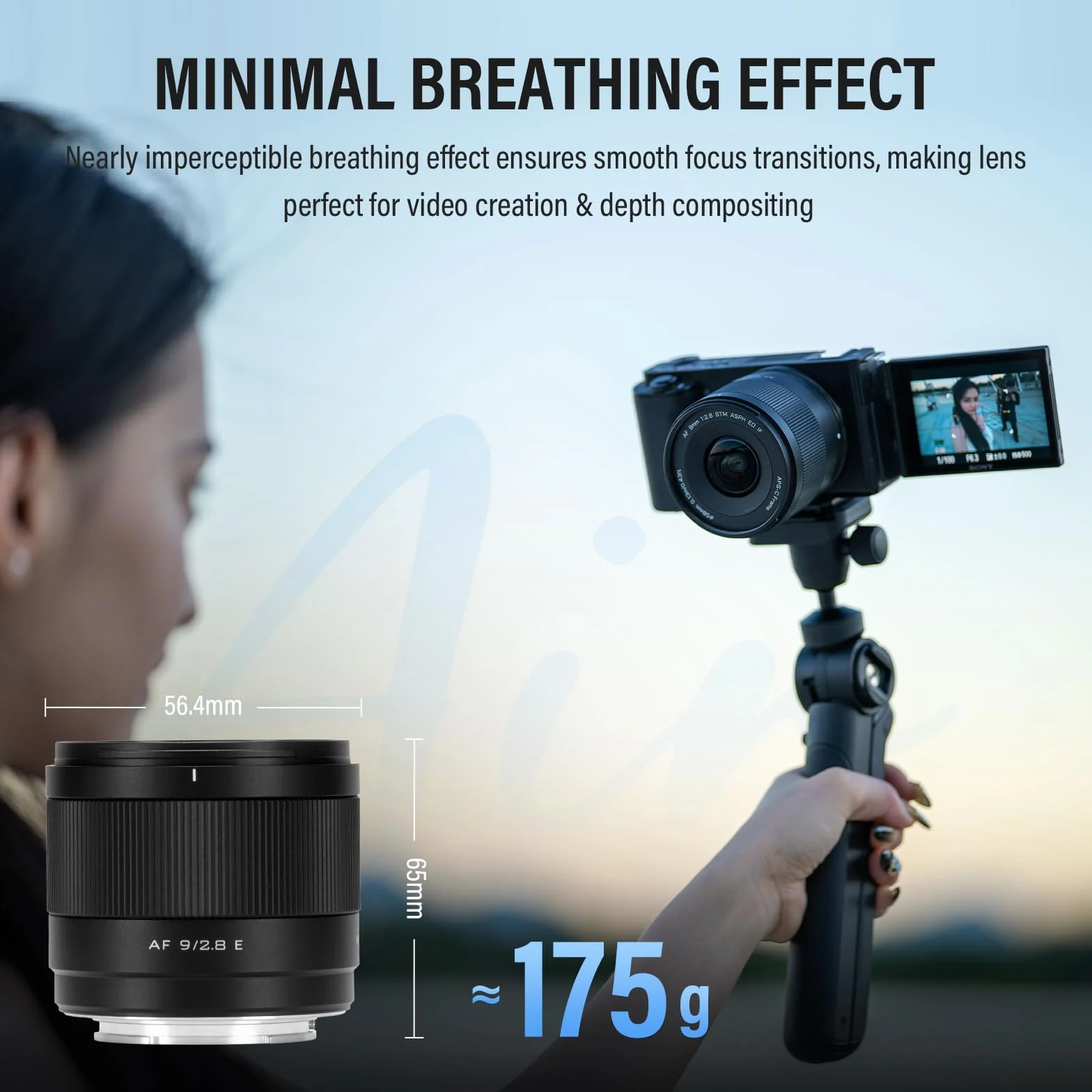 VILTROX 9 mm F2.8 E Air AF 9mm F2.8 E Obiektyw do Sony E Autofokus APS-C Ultra szeroki kąt obiektywu stałej ogniskowej kompatybilny z kamerami z mocowaniem Sony E ZV-E10 ZV-E10II FX30 a7 a7