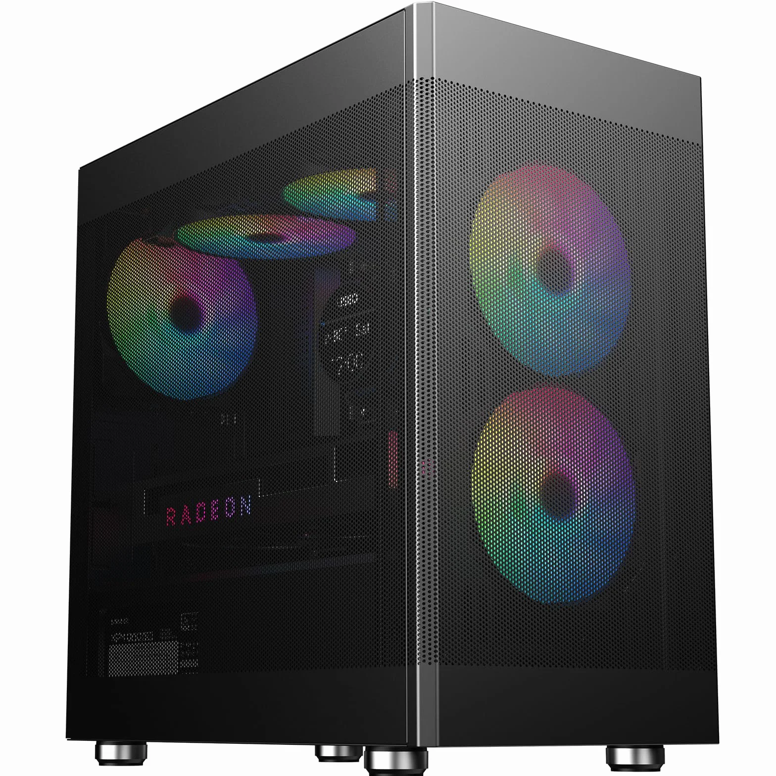 Itek Case PROMESH 35B Gaming Office Mini Tower MATX- Type-C - 2 x USB3-3 strony MESH