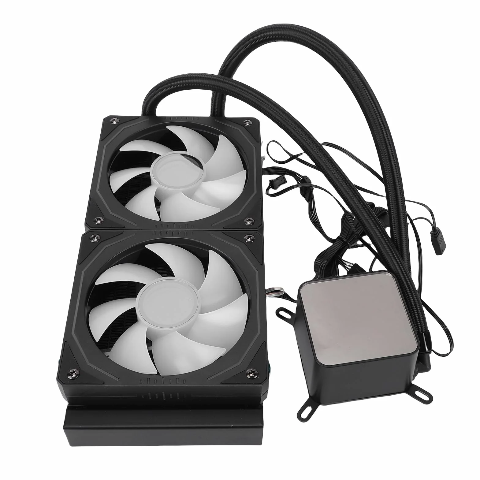Bewinner Płynna Chłodnica Procesora Bewinner ARGB z 2,2-calowym Ekranem LCD, Systemem Chłodzenia wodą AIO 240 Mm, Wentylatorami PWM z regulacją Temperatury dla LGA 1700/1851/1200/115X i (BLACK)