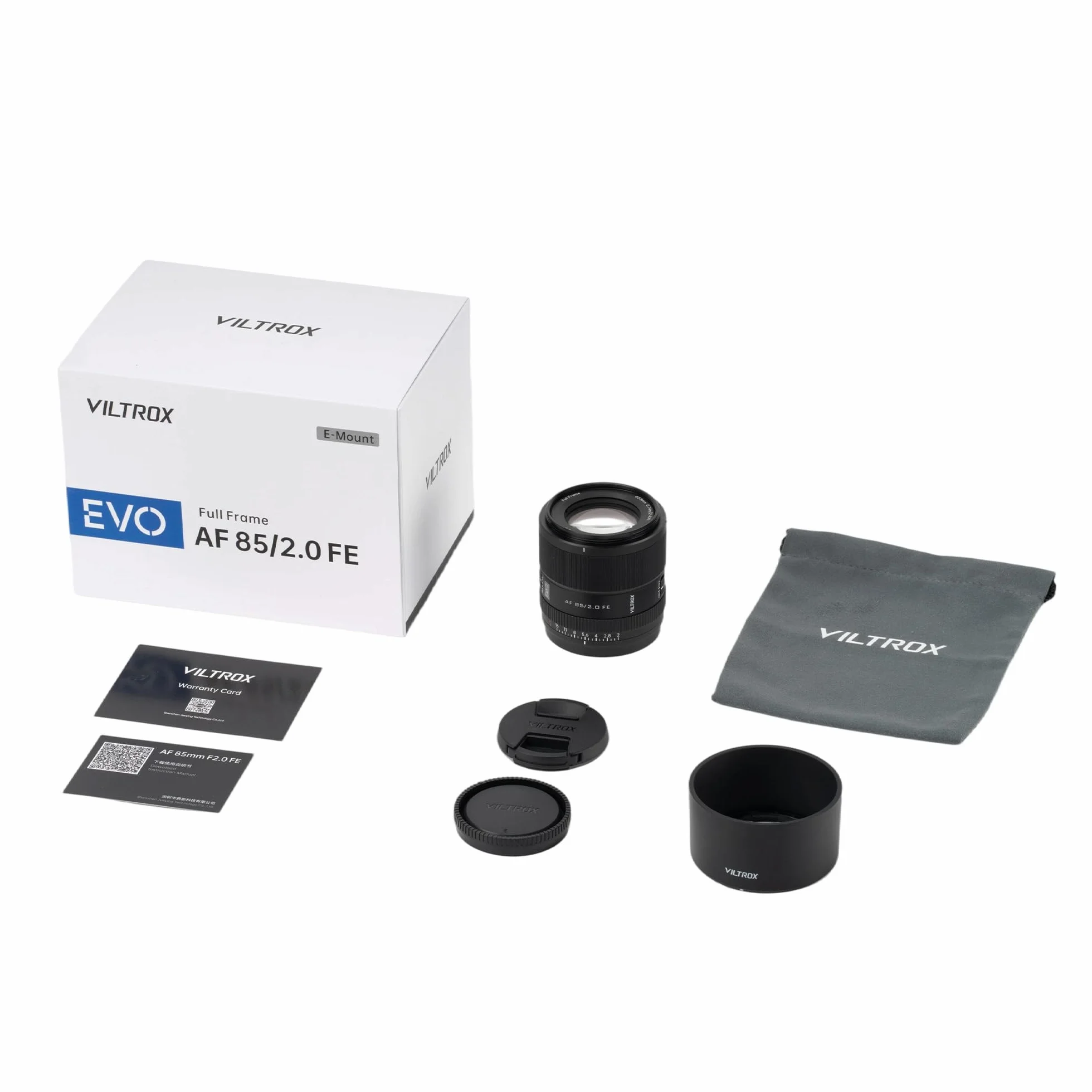 VILTROX Obiektyw 85 mm f/2.0 EVO FE Pełnoklatkowy obiektyw z dużą przysłoną Auto Focus Prime Kompatybilny z aparatami Sony E-Mount A7III A7RIII A7IV A7RIV A9 A1 FX3 A7RV A7CR A7CII A93 ZVE1 ZV-E10