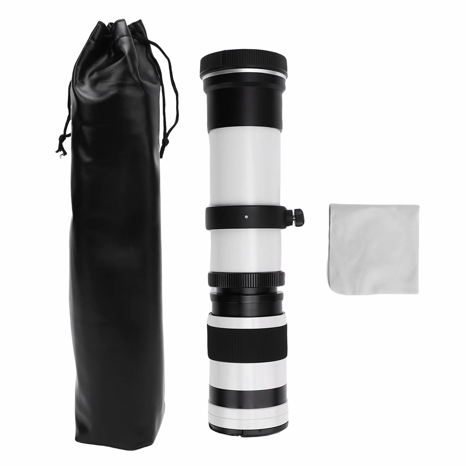 Cuifati Teobiektyw do Aparatu Montażowego RF z Zakresem Przysłony F8.3 do F16 i Zakresem Ogniskowym od 420 Mm do 800 Mm (ręczne ostrzeżenie). (WHITE)