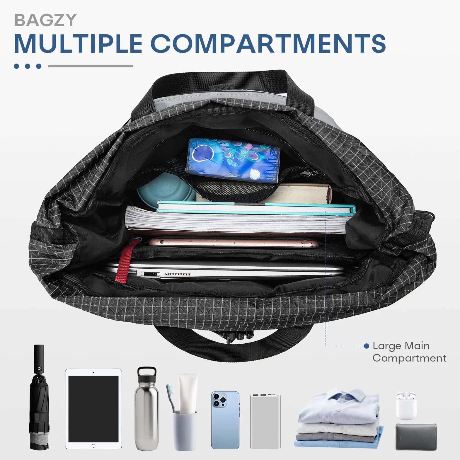 BAGZY Plecak Z Rolltopem 40x30x15 British Airways Wodoodporny Plecak Z Rolltopem Kobiety Mężczyźni Plecaks Na Laptopa Komorą Na Laptop Do 17 Calów Duży Plecaks Podróżny Do Biznesu Miasto Czarny