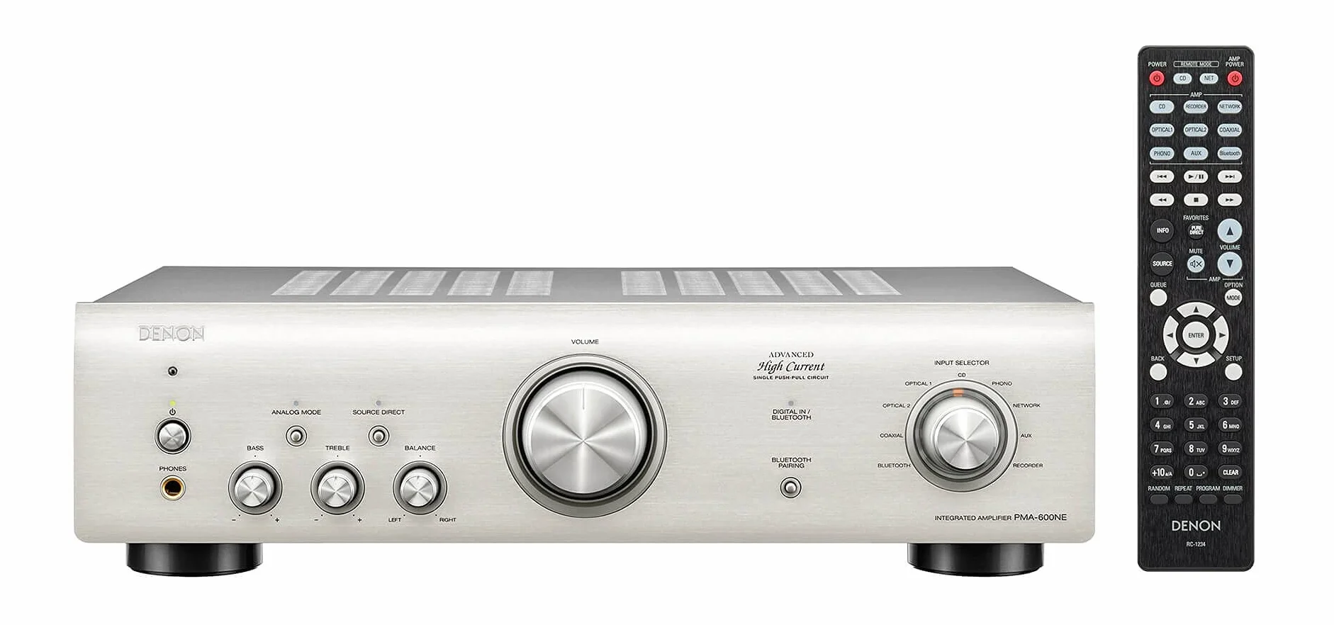 Denon Pma-600 Ne Wzmacniacz, Srebrny, 43.4 x 30.7 x 12.2 cm; 7.4 kg, 70 W