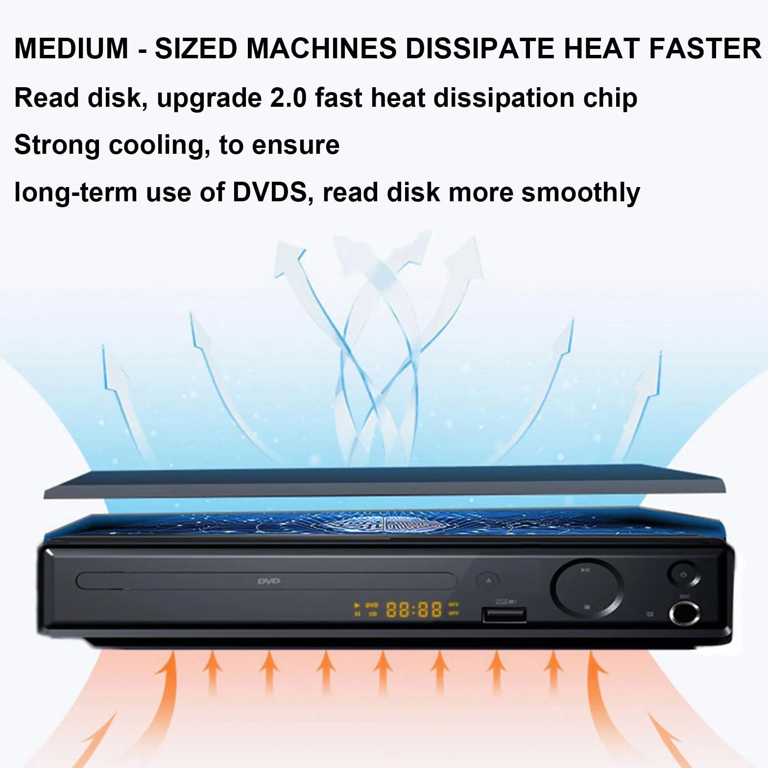 4K Blu-ray ochrona oczu, odtwarzacz DVD, domowy wyświetlacz HDMI VCD HD, złącze USB/pamięć wyłączania