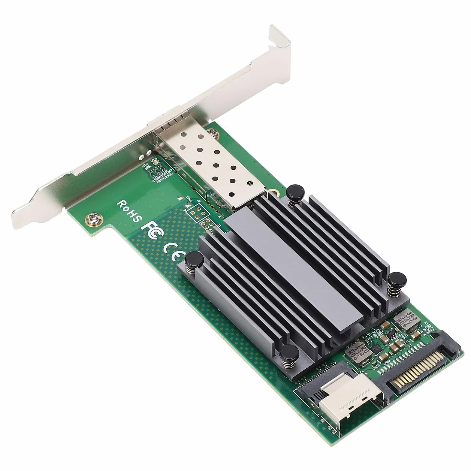 Karta sieciowa Ethernet M.2 do 10 GB B+M Key 82599‑1 SFP Industrial Control Server Network Card Network, pojedynczy port SFP+, dla Wins 7/8/8.1/10