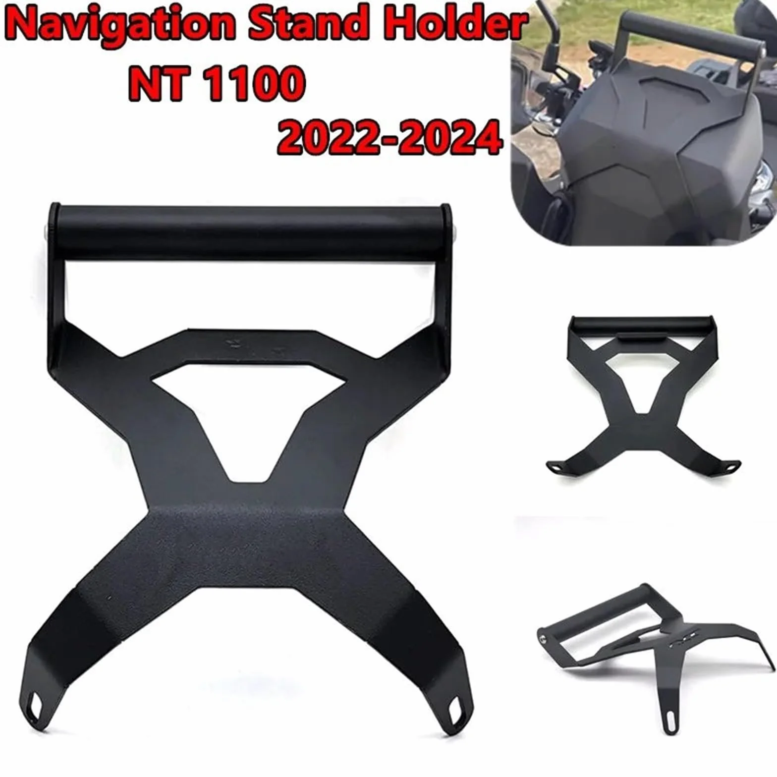 Uchwyt do nawigacji GPS Pasuje do Honda NT1100 2022-2024 Akcesoria Uchwyt nawigacji GPS Uchwyt na telefon komórkowy Stojak 22 mm(NT1100 LOGO)