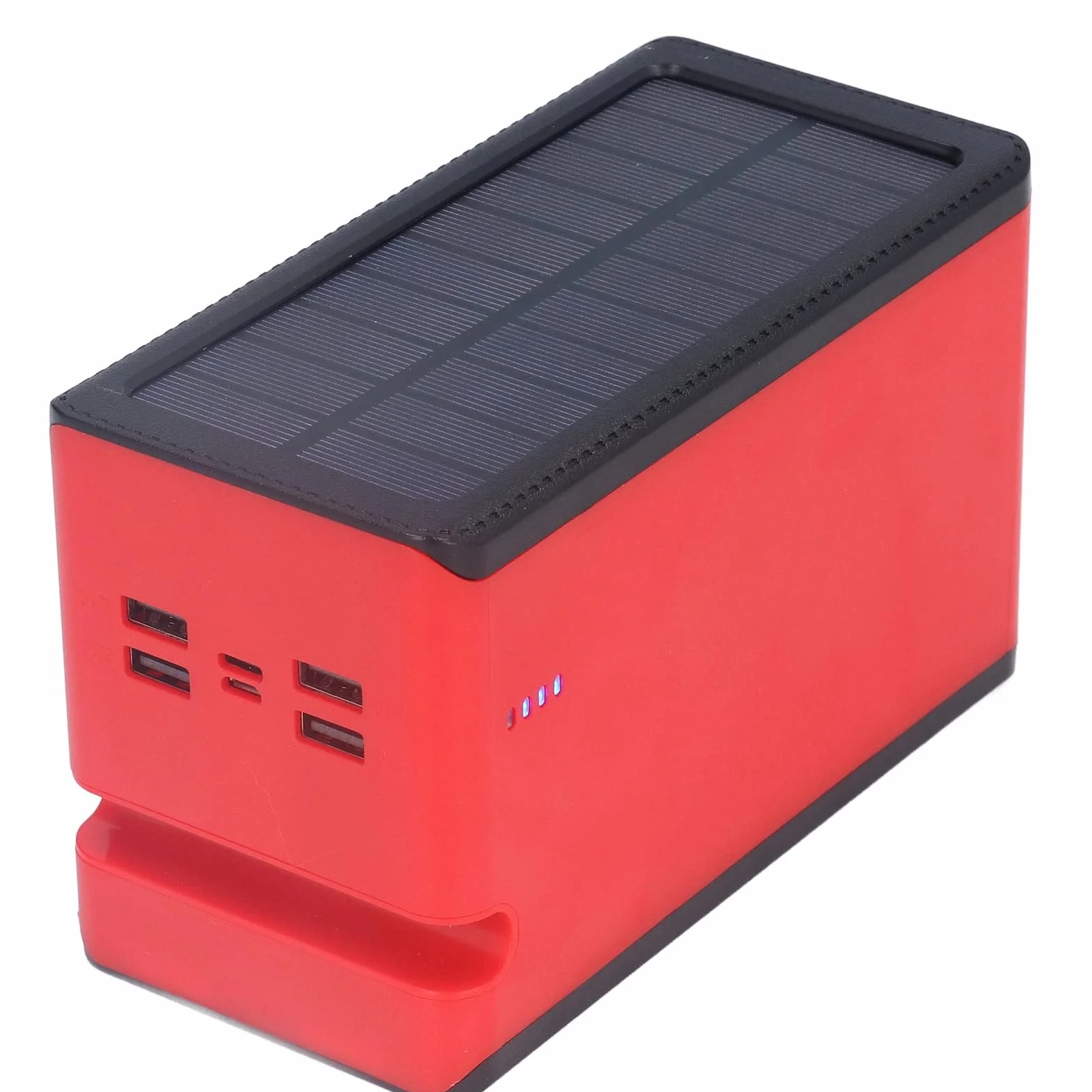 Ładowarka Solarna Power Bank, Power Bank 32LED 100000mAh Przenośna ładowarka do Telefonu z Portem 4USB 3 Tryby światła do Wędkowania na Kempingu