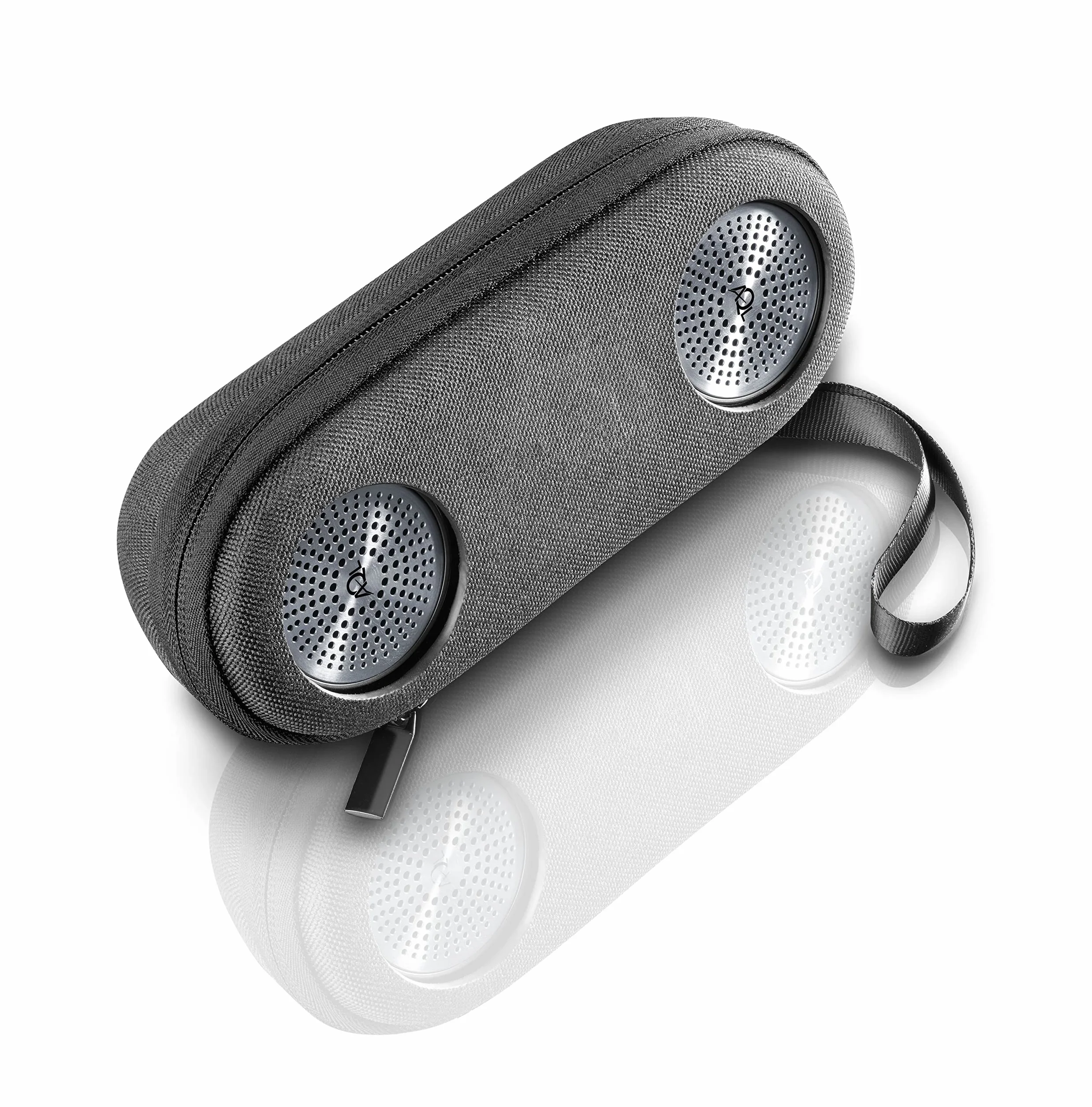 AQL Głośnik koncertowy Bluetooth, przenośny głośnik stereo do iPhone'a, Samsunga, Huawei i innych smartfonów, z twardym etui podróżnym