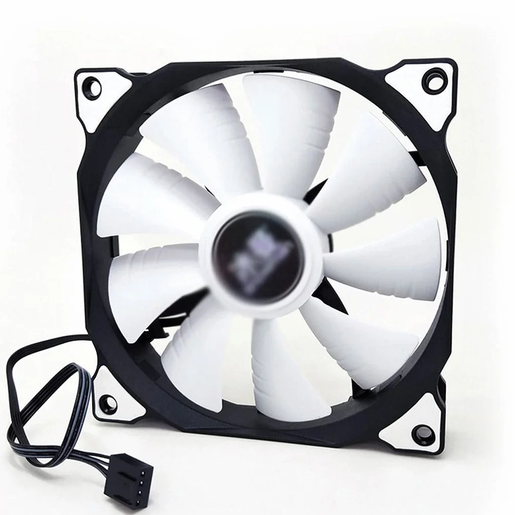 4-pinowy wentylator obudowy komputera 120 mm cichy 12 cm chłodzenie procesora RGB cichy wentylator chłodzący PC 12 V regulacja prędkości