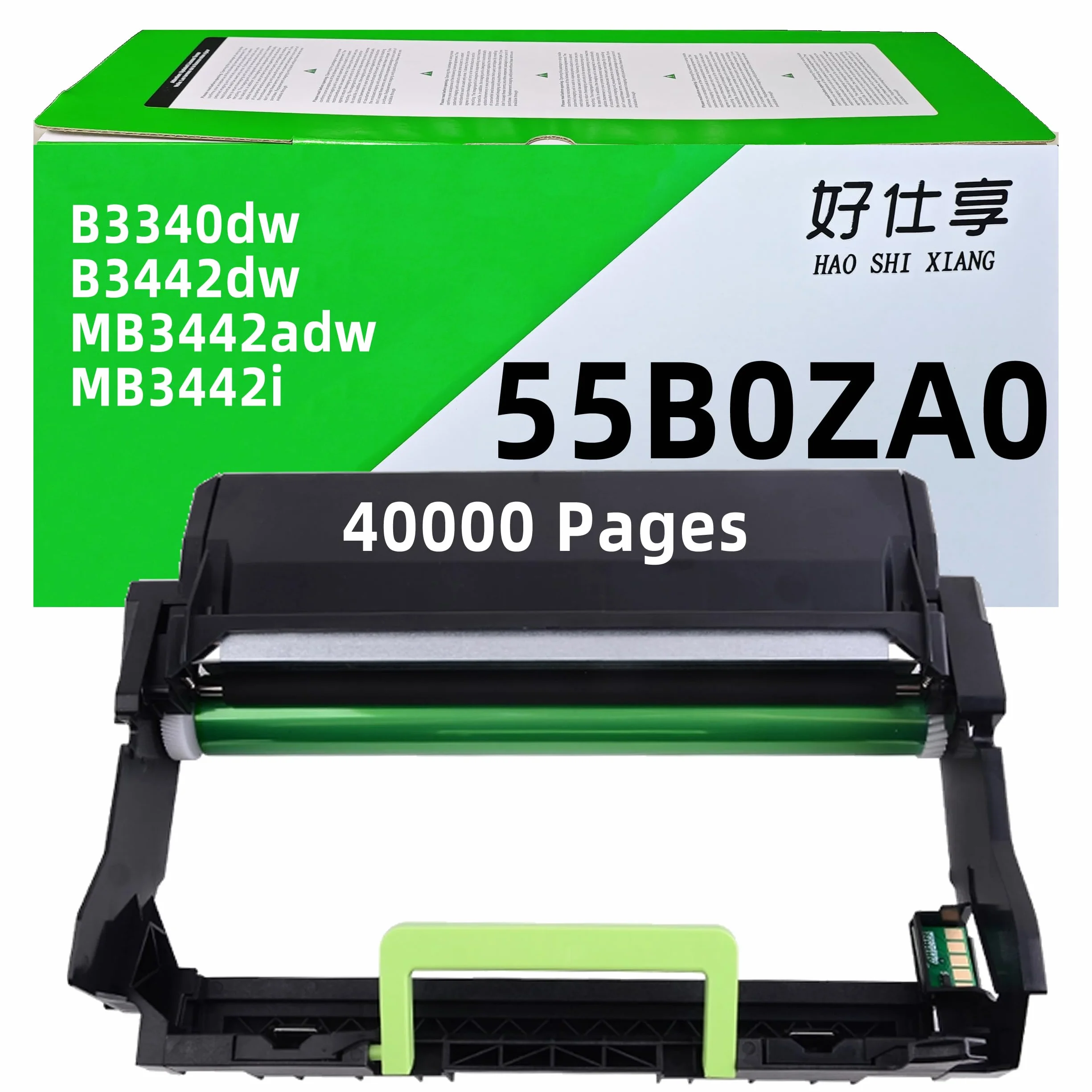 Kompatybilna jednostka bębna 55B0ZA0 do drukarki laserowej Lexmark B3340 B3340dw B3442 B3442dw MB3442 MB3442adw MB3442i (55B0ZA0-1Pack-40000 stron)