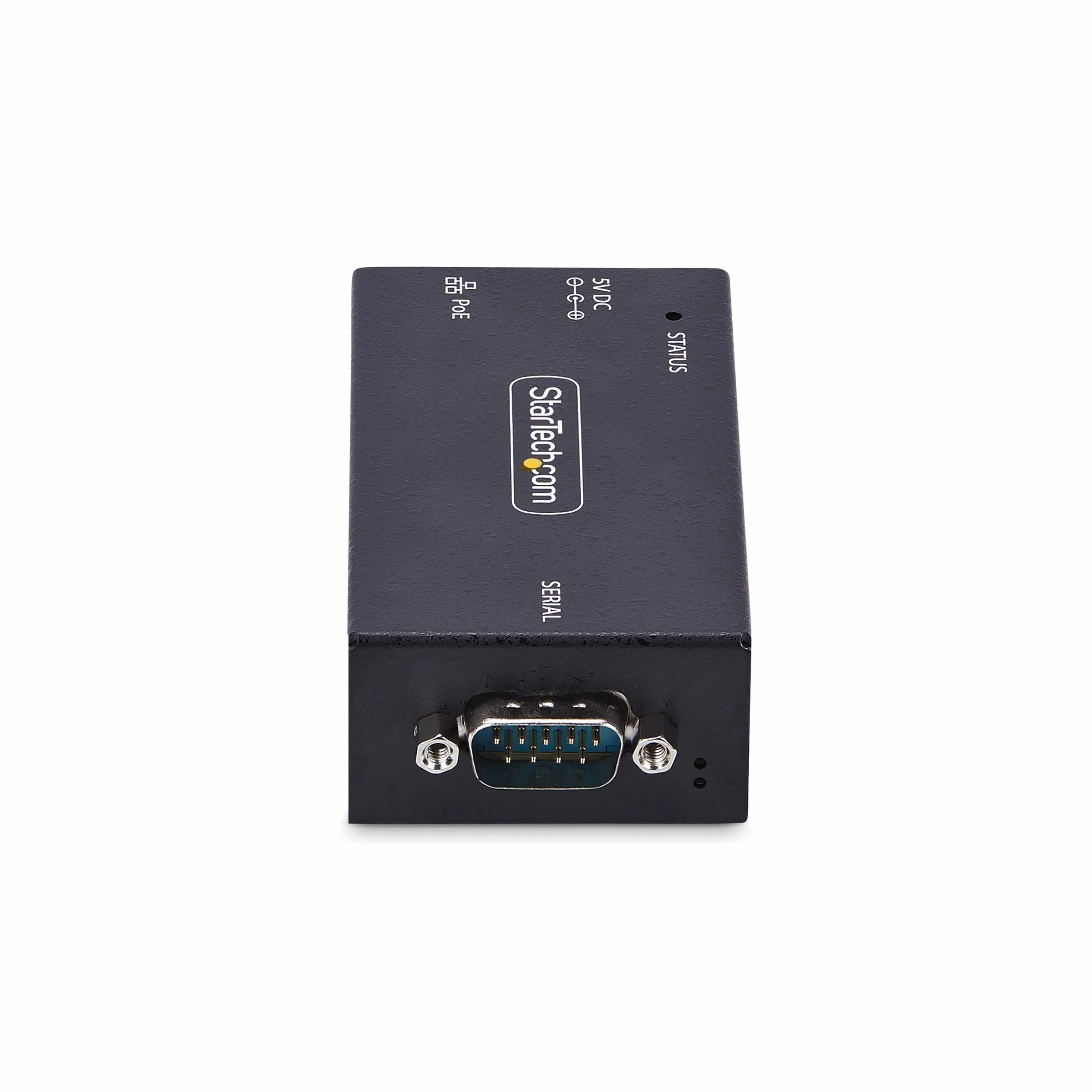 StarTech.com 1-portowy adapter szeregowy na Ethernet, serwer urządzeń szeregowych zasilany PoE 802.3af, szyna ścienna/DIN, konwerter LAN na DB9