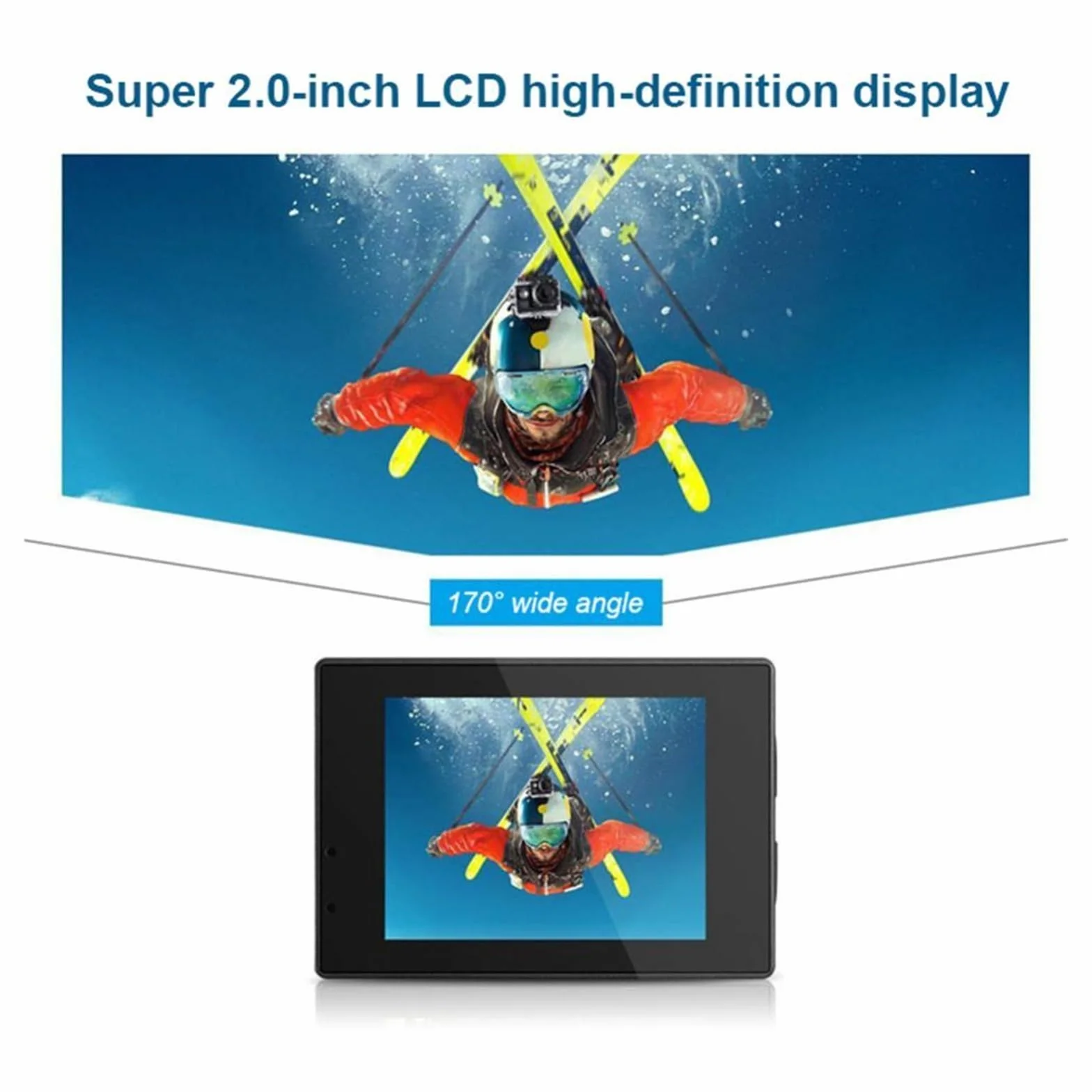Kamera akcji Mini HD 1080P wodoodporna kamera kamera sportowa 2.0 Cal 32G Outdoor Motion Sking DV do akcji wideo kask rowerowa kamera cyfrowa(Cam add32gb card,Silver gray)