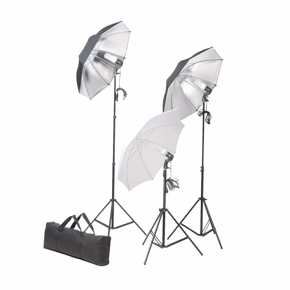 Zestaw do studia fotograficznego z lampami, abażurami, teleskopowym systemem tła, reflektorami 5 w 1, aluminiowe statywy, lampy dzienne 5500 K, możliwość ściemniania, idealny do fotografii