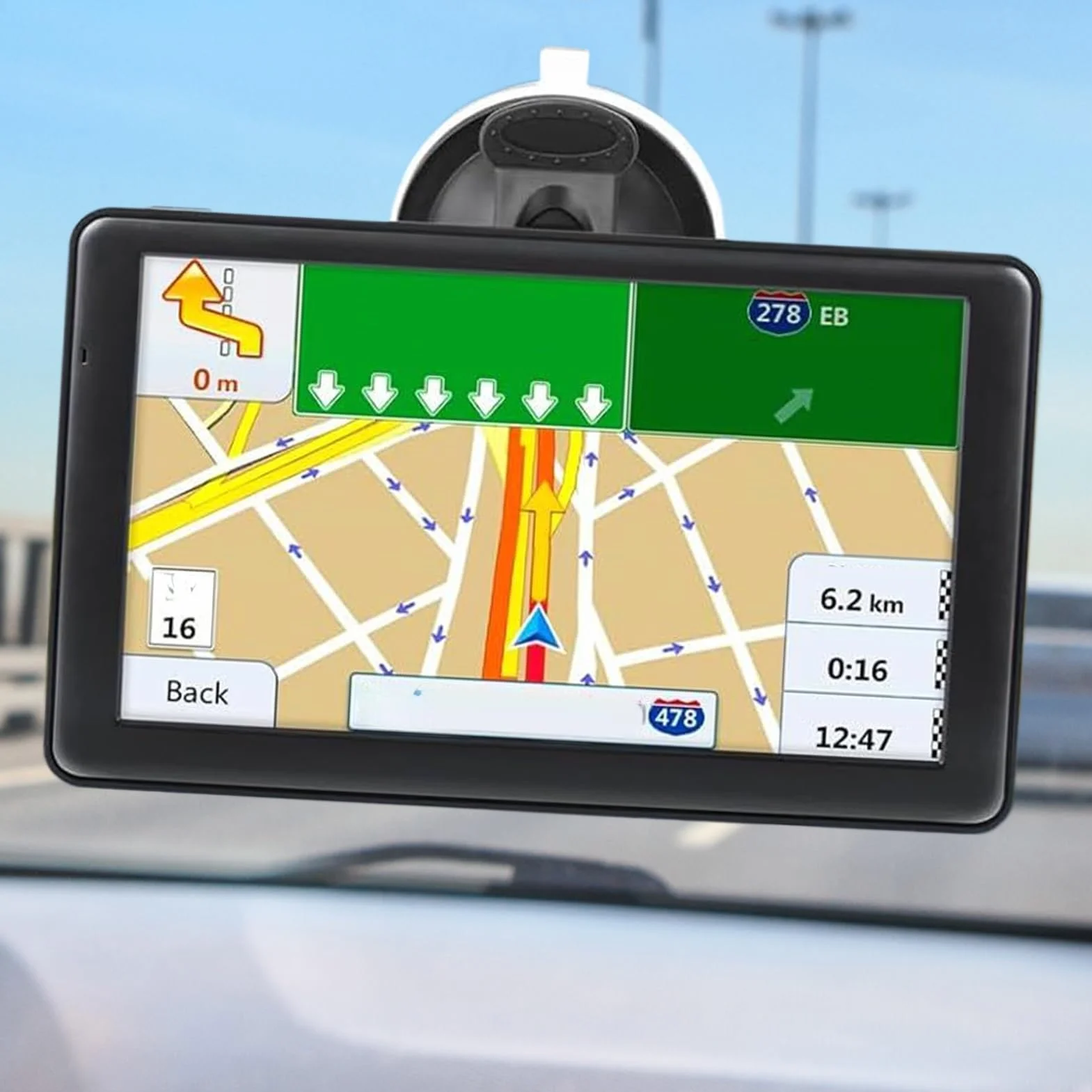 GPS Samochodowy - 7 Sprz?t GPS Do Pojazdów - Przeno?ne Urz?dzenie Z | Inteligentnymi Mapami Dotykowy Ekran Do D?ugich Podró?y Kamperów Ci??arówek
