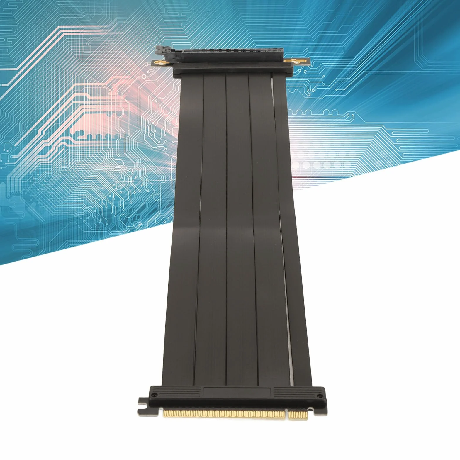 Kabel Pionowy PCIE 4.0 X16, 15,8-calowy, Elastyczny Przedłużacz GPU z funkcją przeciwzakłóceniową, sygnał Bezstratny, Złącze 90 Stopni, dla RTX4090 RX6950XT