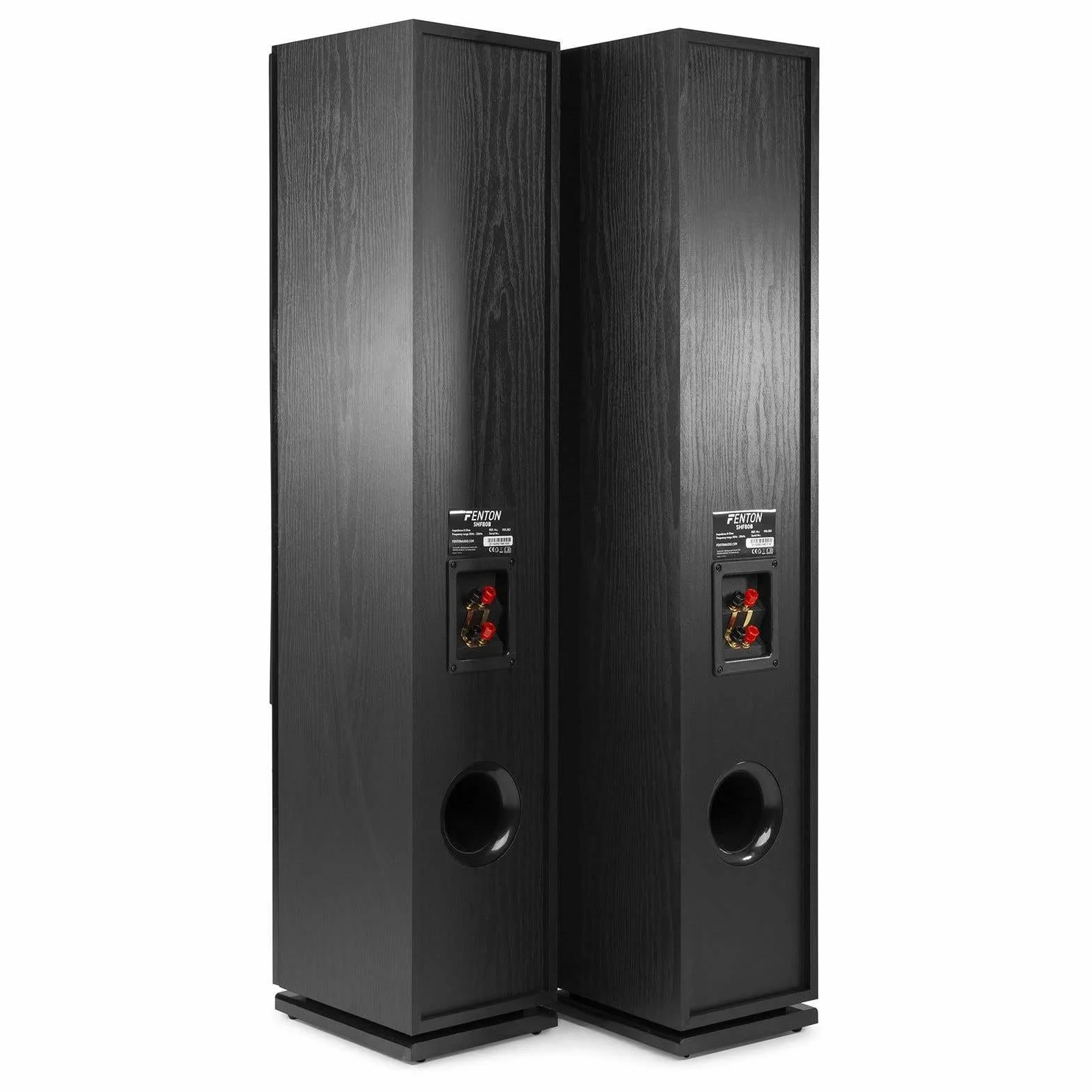 Fenton SHF80B Hifi Speakers 500W - 3-drożny zestaw głośników High-End - 3 Woofery + Głośniki wysokotonowe - muzyka, filmy i gry - czarny