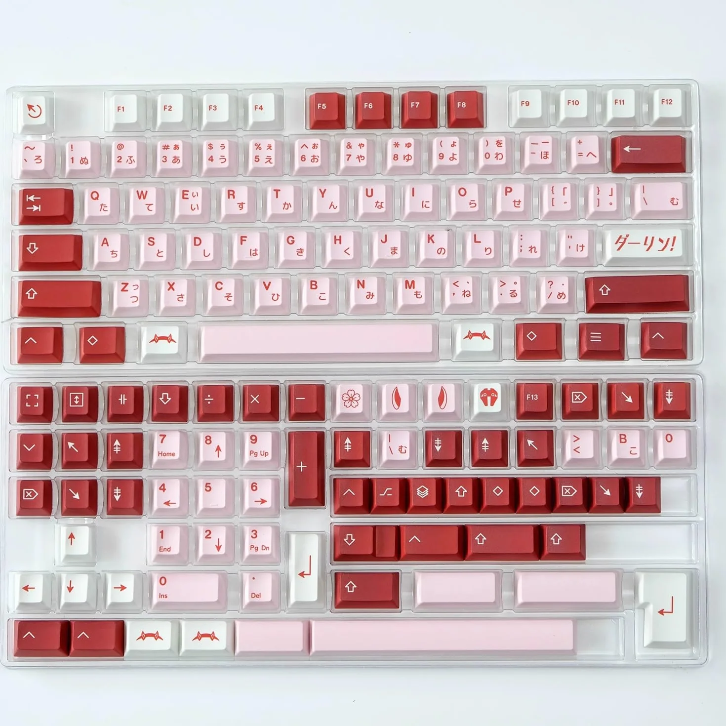 Darling 02 różowa nasadka klawiszy, japońskie anime Cherry Profile Keycap do klawiatury mechanicznej
