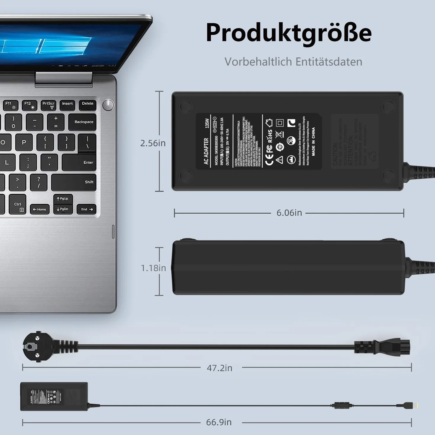 135W Laptop kabel ładujący zasilacz do Lenovo IdeaPad Gaming 3 Y40-70 Y50-70 Y70-70 Legion Y520 Y7000 R720 R720-15 ThinkPad T440P T460P T530 T540P W510 W540 ADL135NDC3A ADL135NLC3A ładowarka