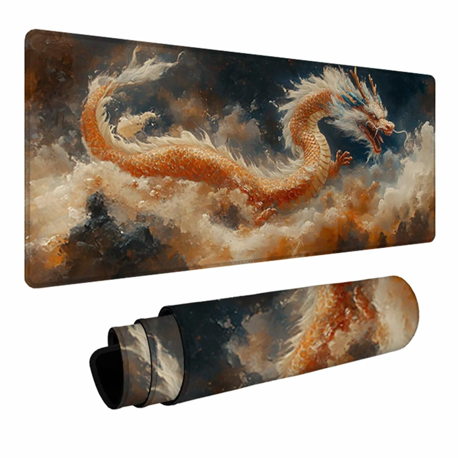 Podkładka pod mysz XXL DragoN, podkładka pod mysz w chmurze 1000x500x3 mm, podkładka pod mysz do gier z gumową podstawą, poprawa dokładności i szybkości, duża podkładka na biurko, do biura PC Gamer 0