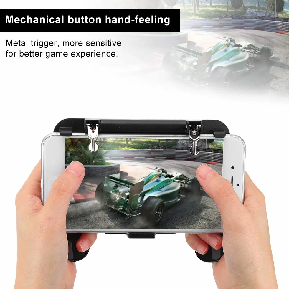 Kontroler do gier mobilnych, uchwyt na telefon komórkowy 4,7-6,0 cala Celuj i strzelaj Joystick spustowy z wentylatorem chłodzącym na telefon z systemem Android/iOS Double the comfort