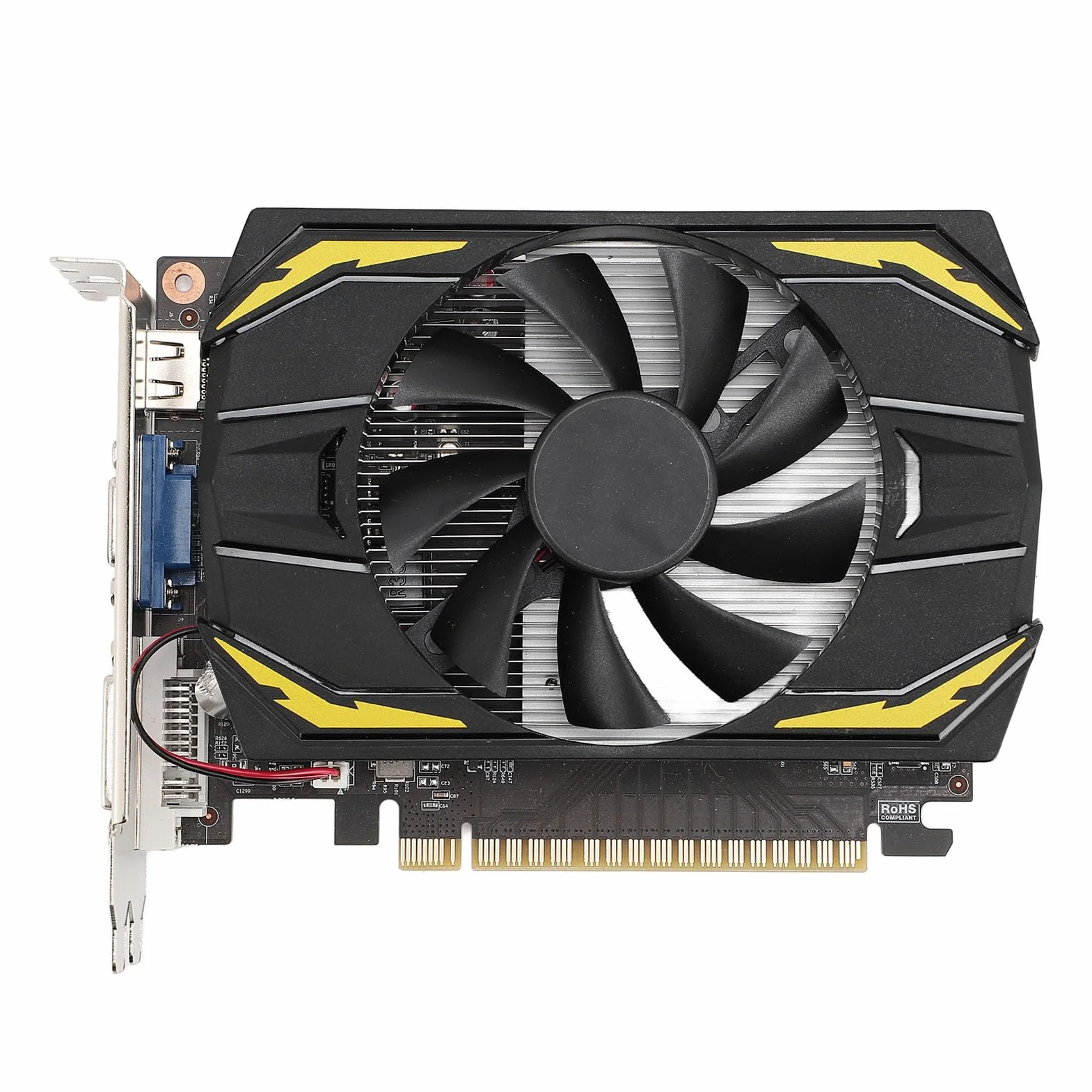 Karta Graficzna, 4 GB GDDR5 128 Bit 1080 P HD, PCI Express 3.0x16 DVI 640SP do Gier Roboczych z DirectX 12, Shader Model 5.0