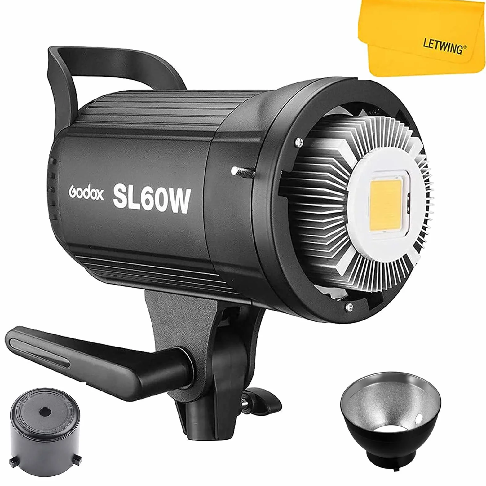 Godox SL-60W SL60W 60W 5600K Biała lampa LED do wideo z instrukcją obsługi w języku niemieckim do nagrywania wideo, ślubów, zdjęć zewnętrznych (SL60W)